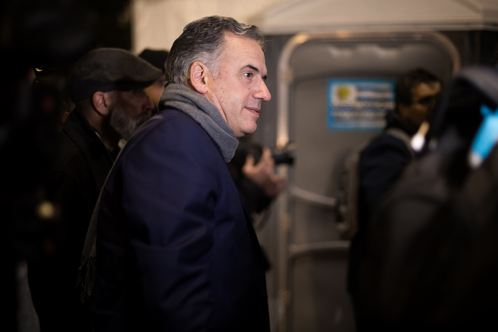 MONTEVIDEO, URUGUAY - JUNE 30: Candidate Yamandú Ramón Antonio Orsi Martínez arrives to the bu...