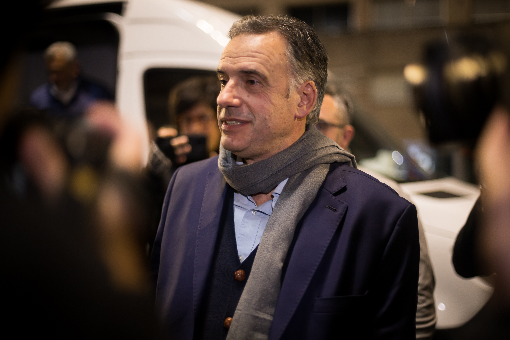 CR6_2257 MONTEVIDEO, URUGUAY - JUNE 30: Candidate Yamandú Ramón Antonio Orsi Martínez arrives to the bu...