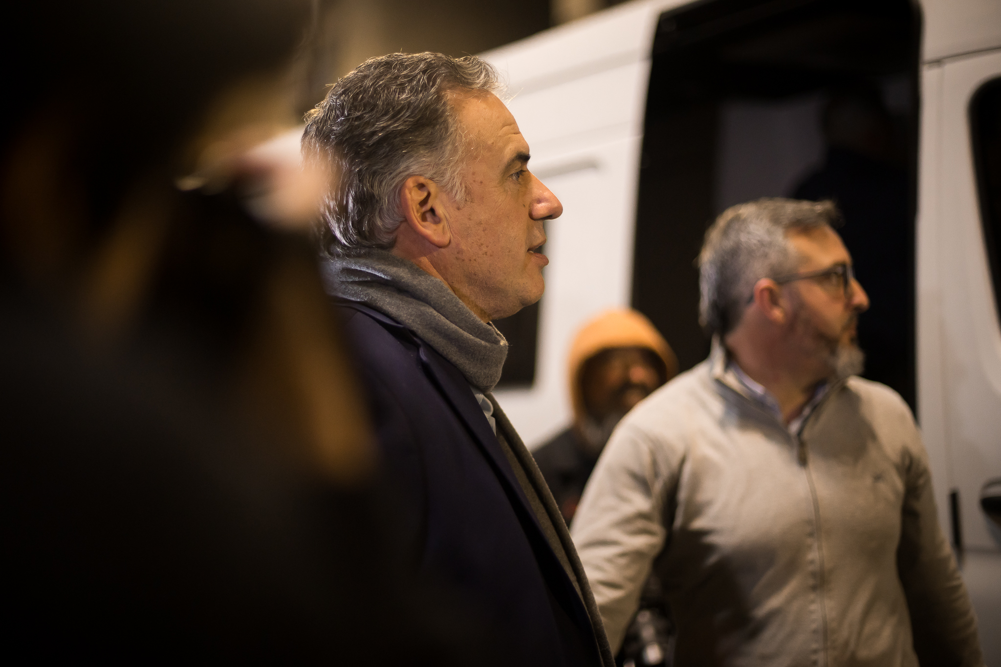 CR6_2254 MONTEVIDEO, URUGUAY - JUNE 30: Candidate Yamandú Ramón Antonio Orsi Martínez arrives to the bu...