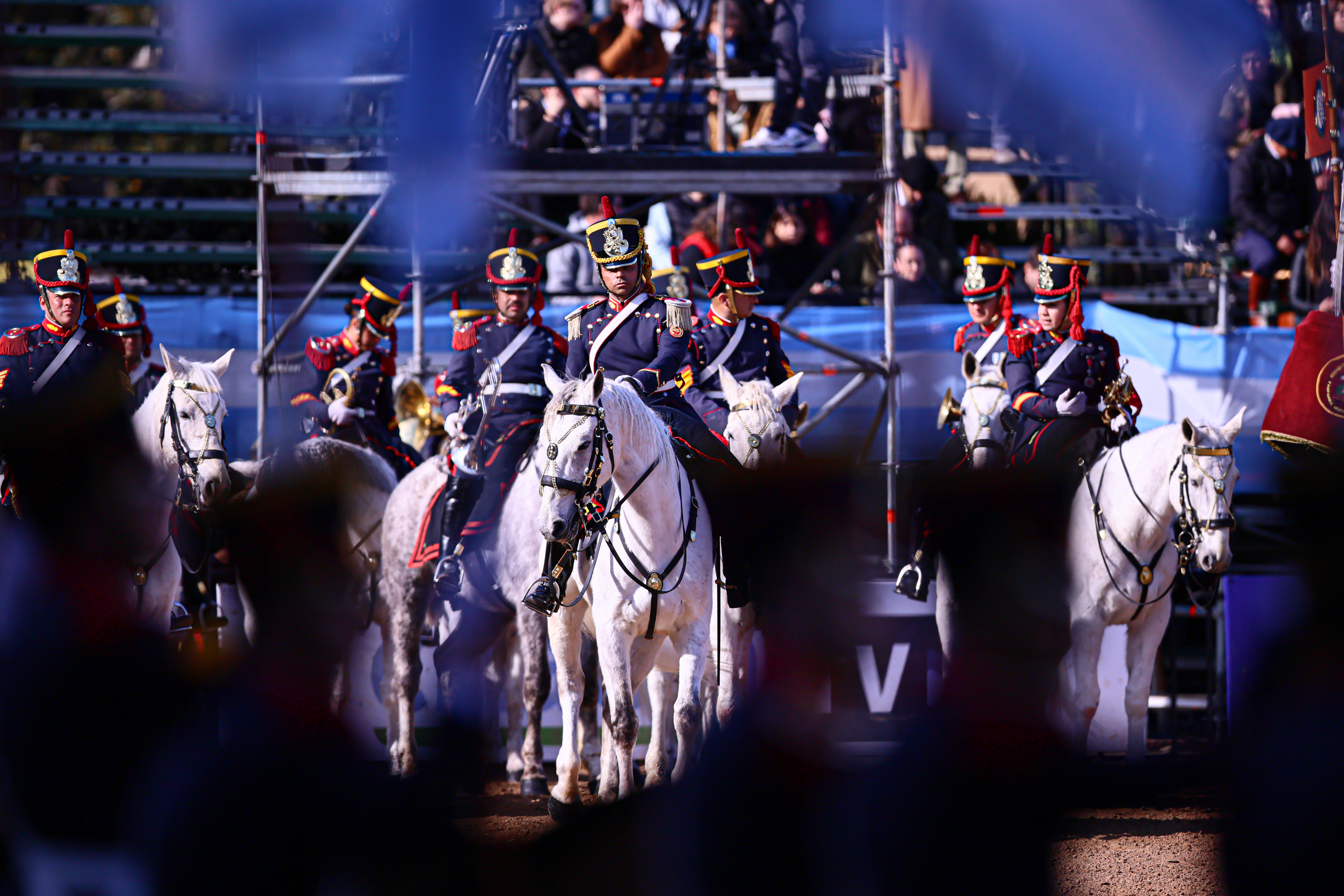 0L1A4317 Buenos Aires, Argentina - Julio 28, 2024: Granaderos a Caballo en la Exposición Rural De Palermo...