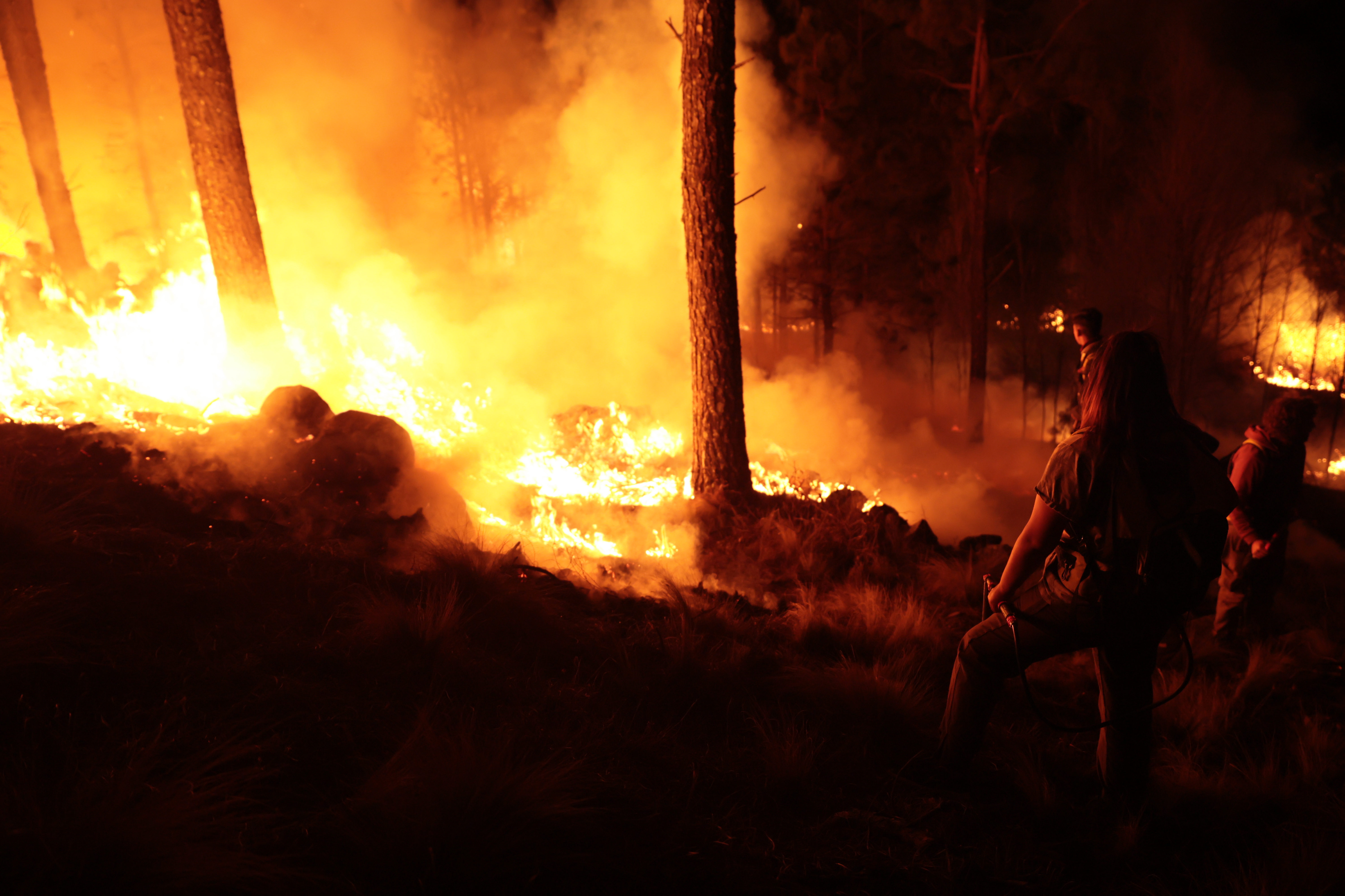 Buenos Aires, Argentina - September 25, 2024: The fires in the Punilla Valley and Calamuchita are...