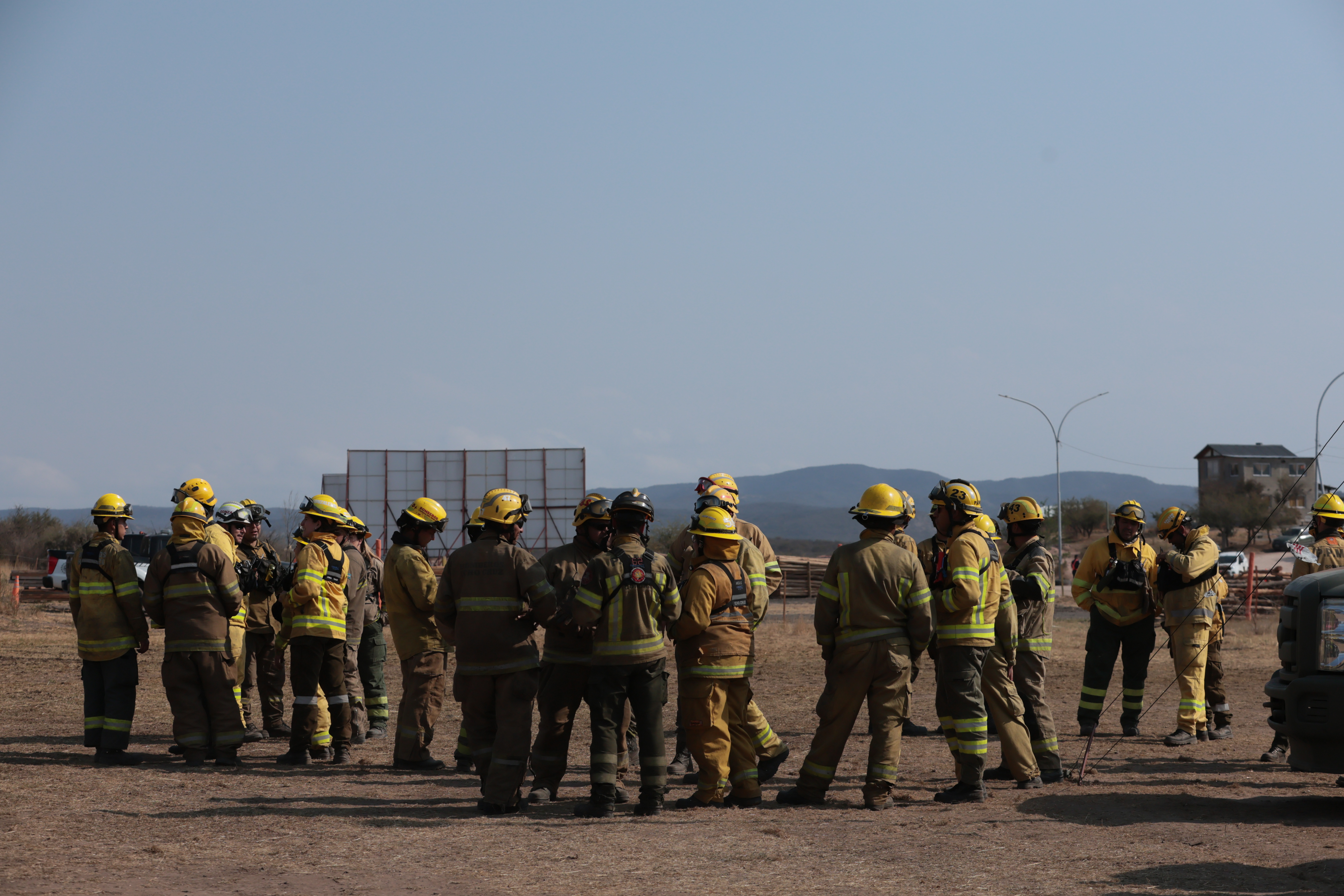 Capilla del Monte Córdoba Villa Berna Wildfires Buenos Aires, Argentina - September 25, 2024: The fires in the Punilla Valley and Calamuchita are...