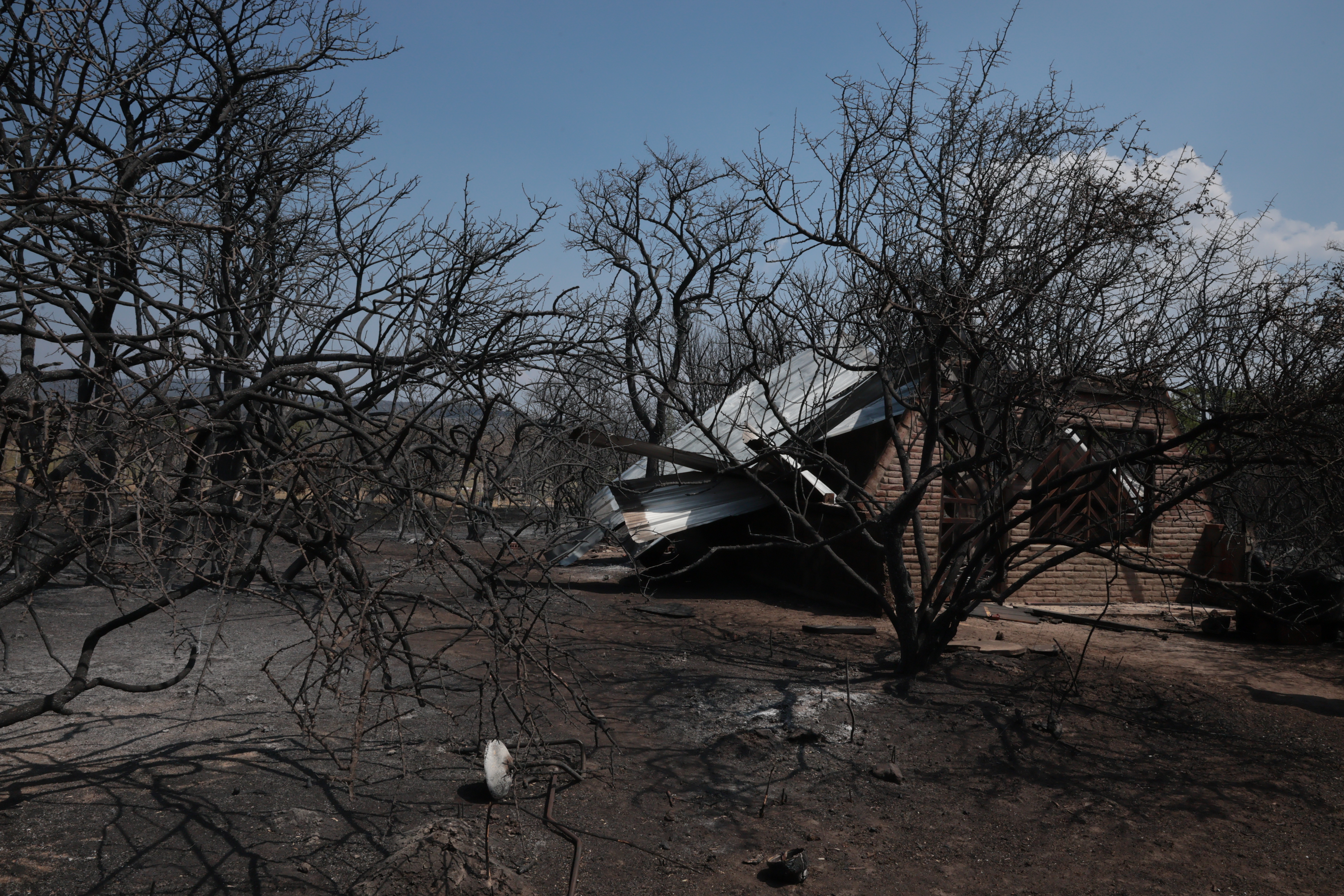 Capilla del Monte Córdoba Villa Berna Wildfires Buenos Aires, Argentina - September 25, 2024: The fires in the Punilla Valley and Calamuchita are...