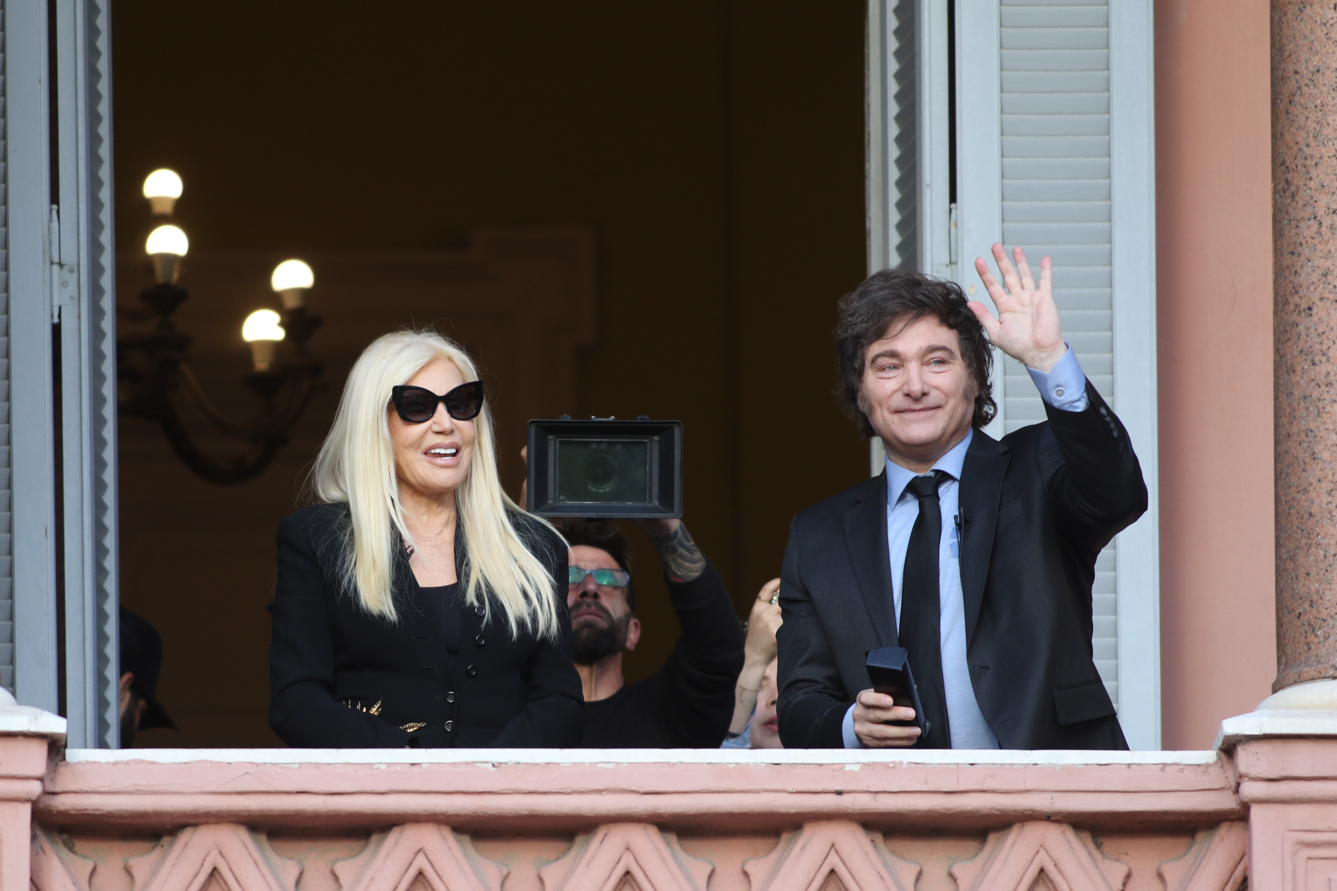 Susana and Milei Buenos Aires, Argentina - September 26, 2024: Susana Giménez recorded her interview with Preside...