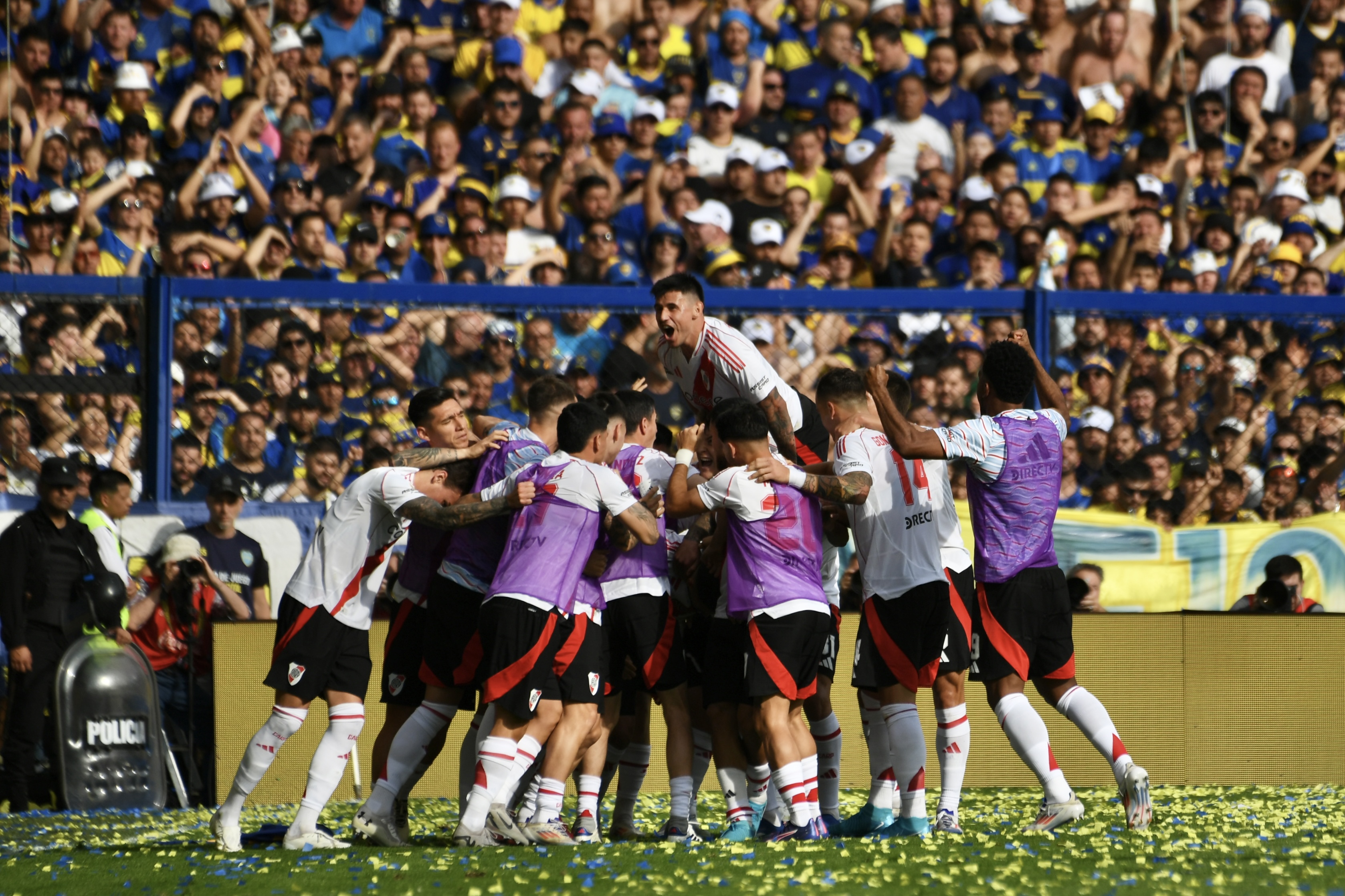 Buenos Aires, Argentina - September 22, 2024: The Superclásico between Boca Juniors and River Pl...