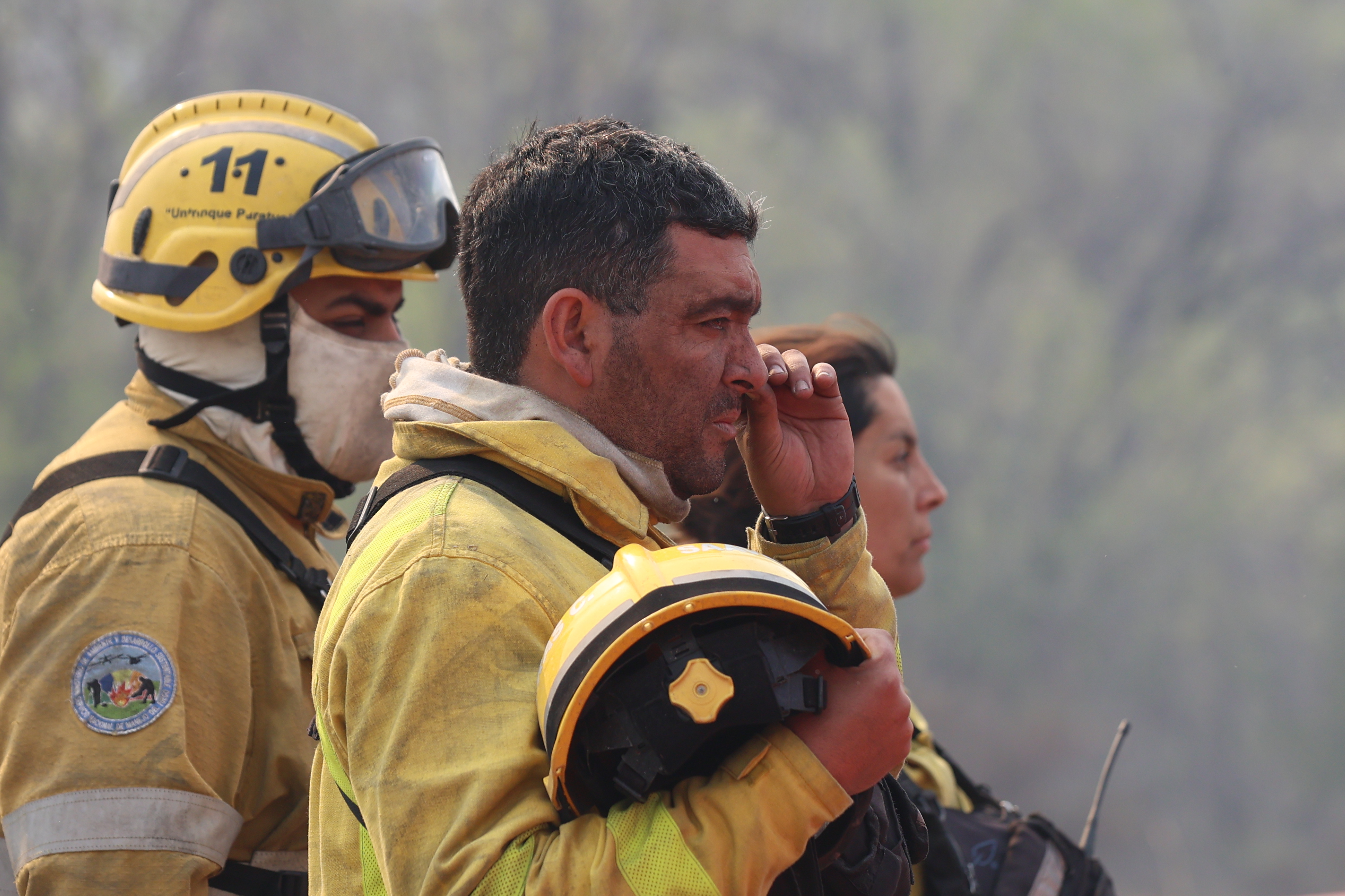 fire-Capilla-del-monte-178 CORDOBA, ARGENTINA, September 19, 2024: Fierce fires hit the mountains of Cordoba, the Capilla de...