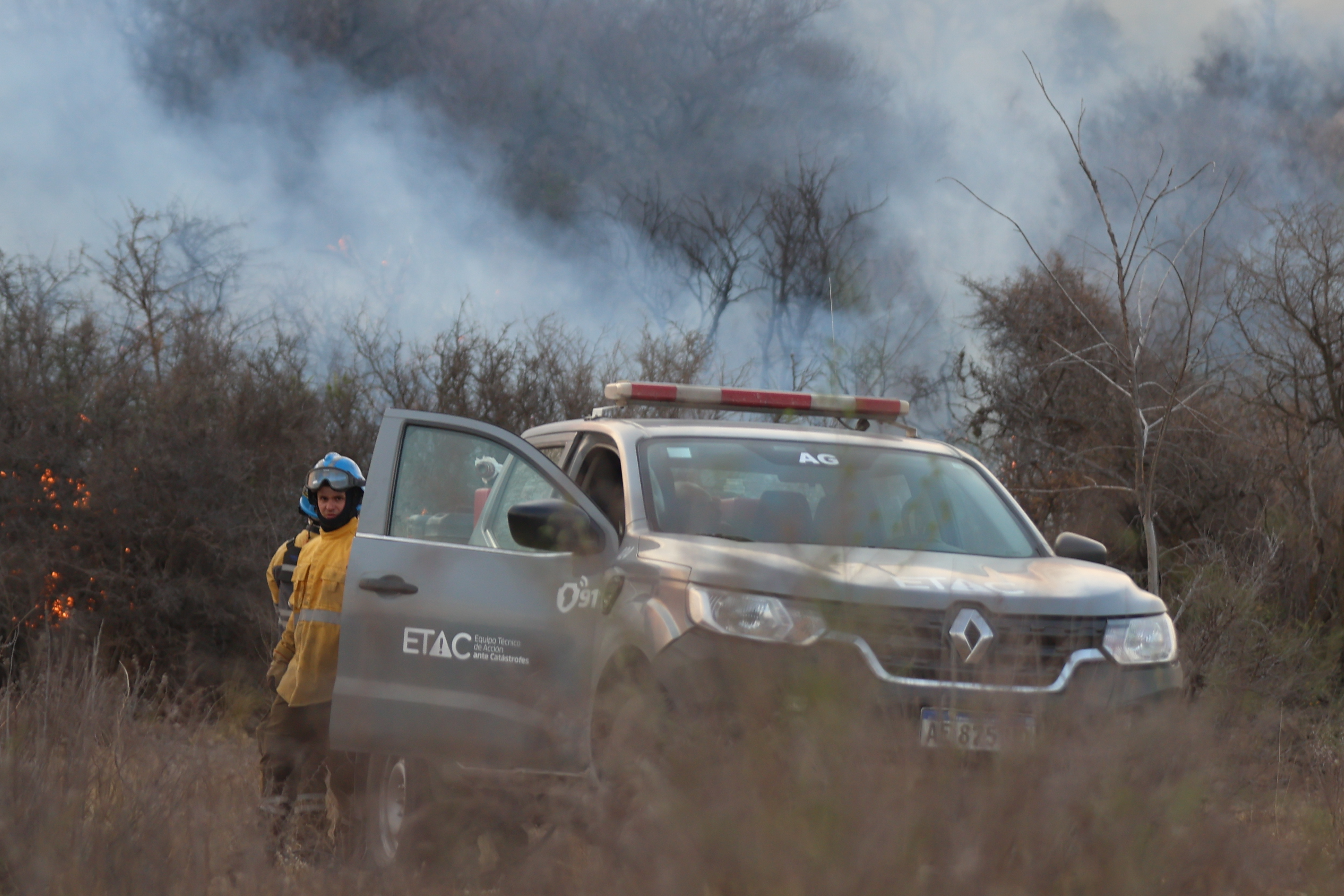 fire-Capilla-del-monte-190 CORDOBA, ARGENTINA, September 19, 2024: Fierce fires hit the mountains of Cordoba, the Capilla de...