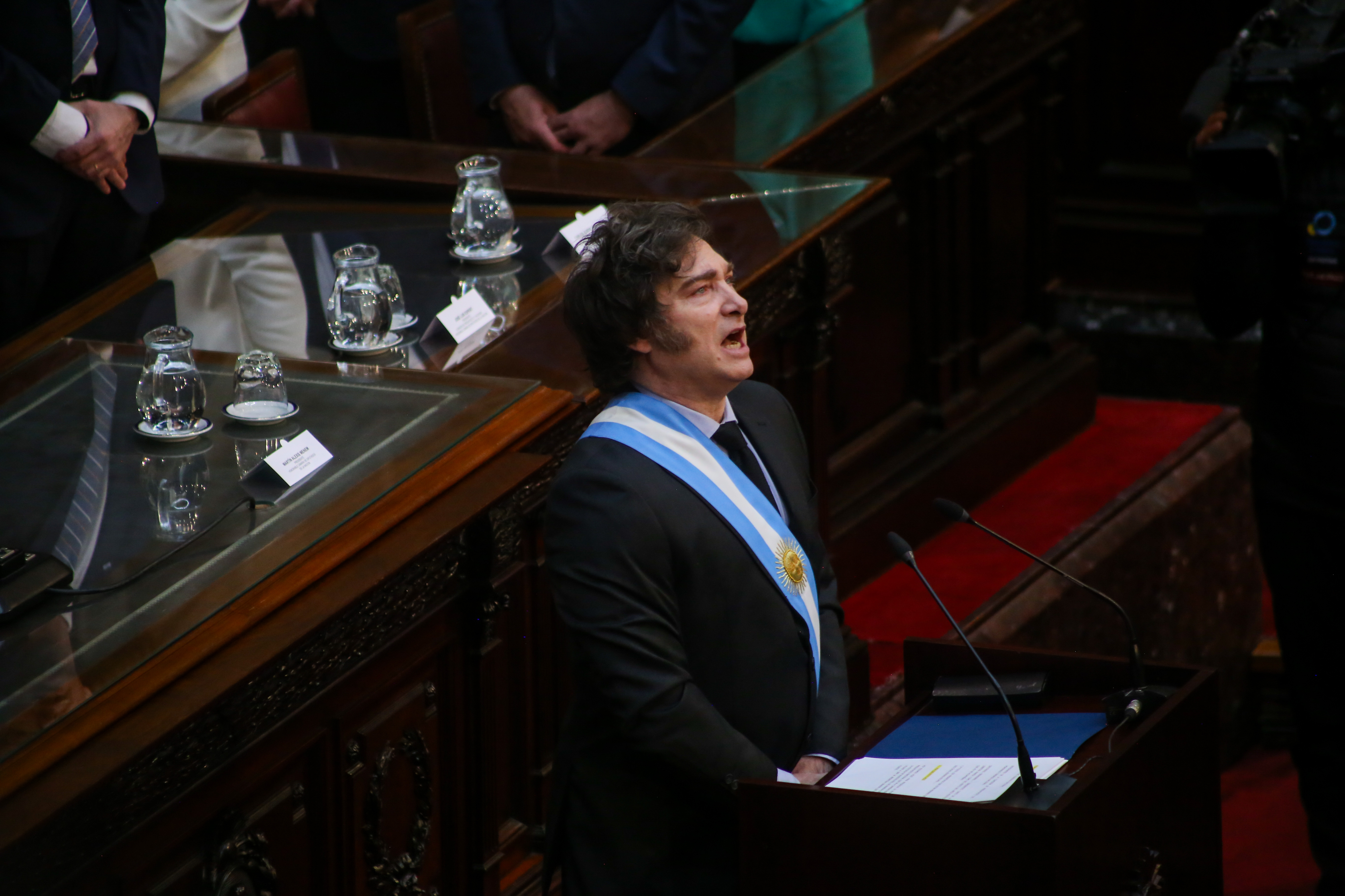 ARGENTINA - JAVIER MILEI PRESENTA PRESUPUESTO 2025. BUENOS AIRES - ARGENTINA, 15 DE SEPTIEMBRE 2024: El Presidente Javier Milei presenta el presupues...