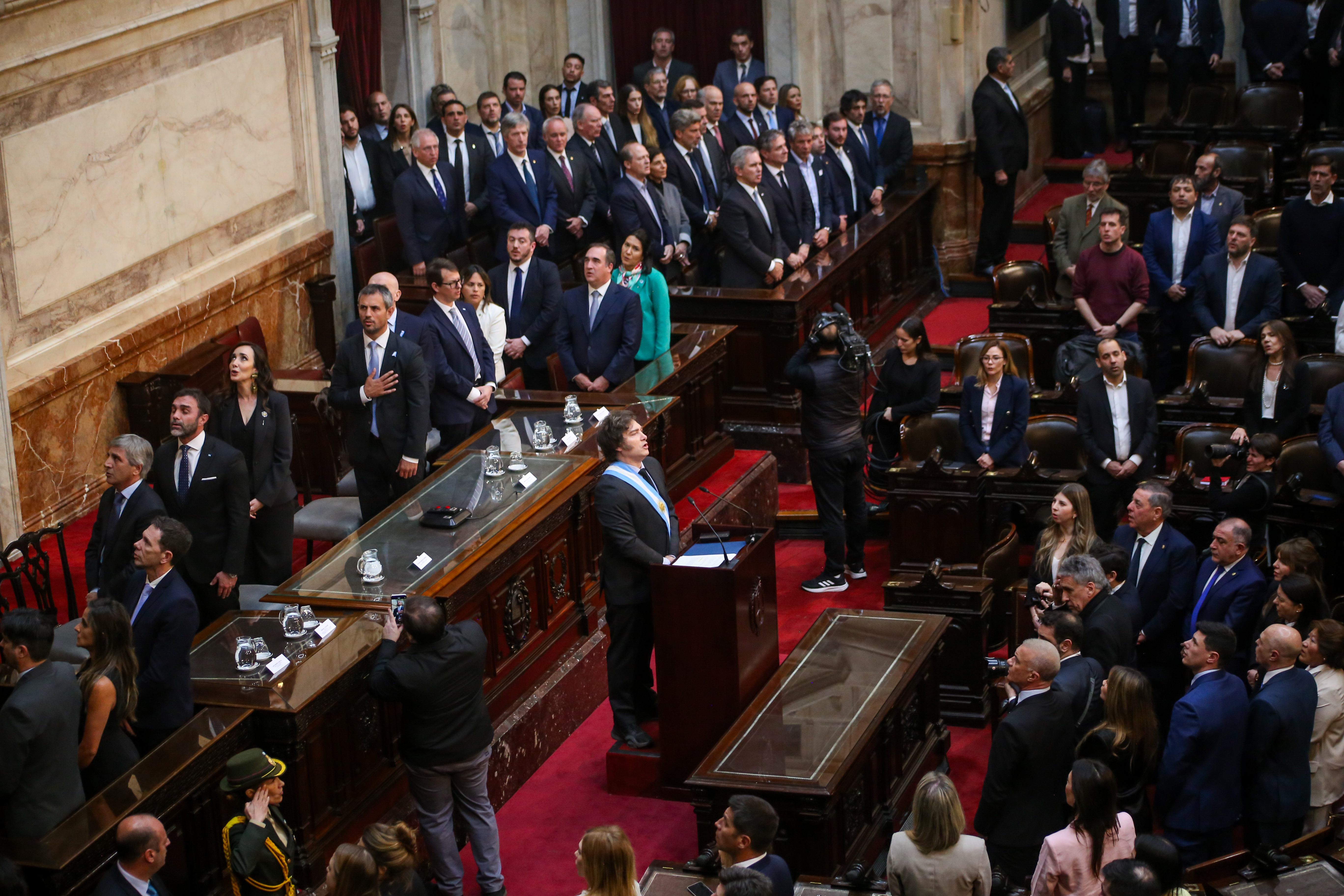 ARGENTINA - JAVIER MILEI PRESENTA PRESUPUESTO 2025. BUENOS AIRES - ARGENTINA, 15 DE SEPTIEMBRE 2024: El Presidente Javier Milei presenta el presupues...