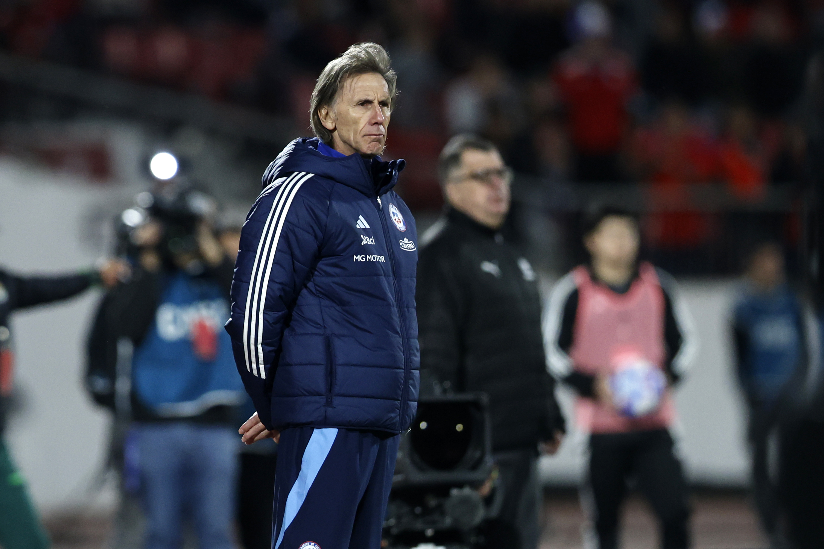 CHILE VS BOLIVIA FIFA QUALIFIERS Santiago, Chile - September 10, 2024: Chile's technical director Ricardo Gareca present on the ed...