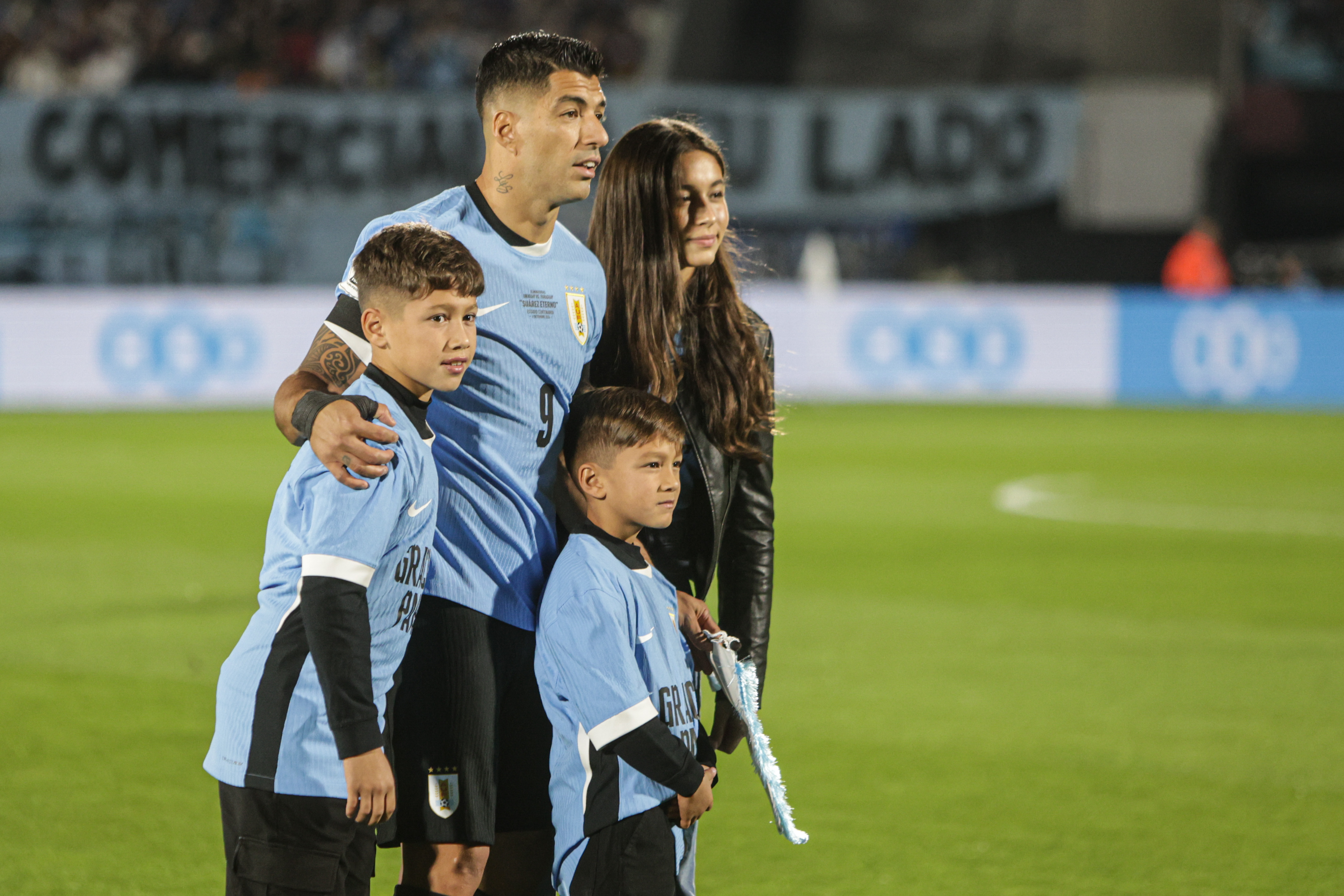 Uruguay vs Paraguay Fecha 7 - Despedida Luis Suarez Montevideo, Uruguay, 06/09/2024
Deportes, Futbol. Eliminatorias, Fecha 7. Luis Suarez junto a su...