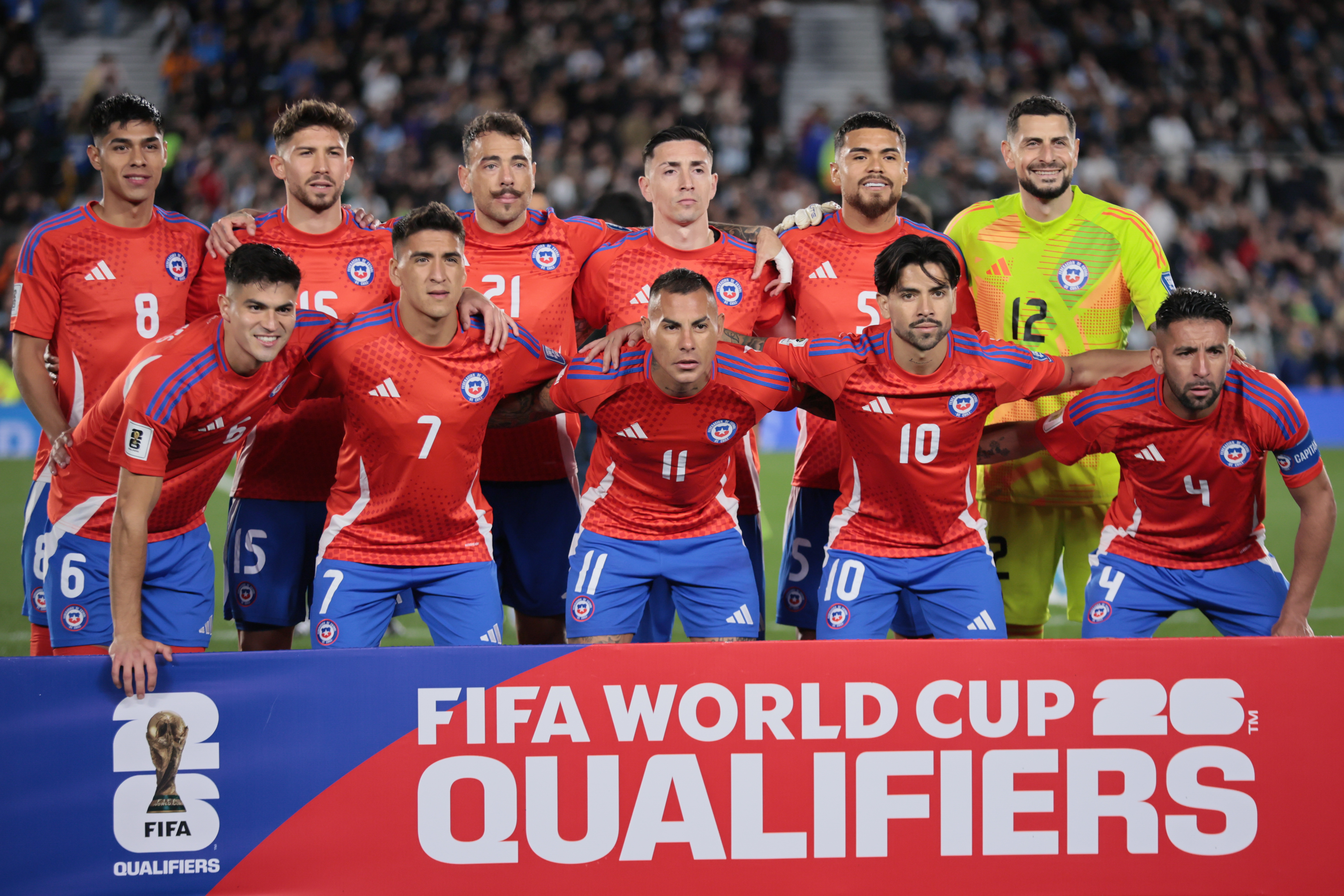 "Argentina vs Chile 2024" Buenos Aires, Argentina - September 5, 2024. Top from left to right: Darío Osorio, Felipe Loyola...