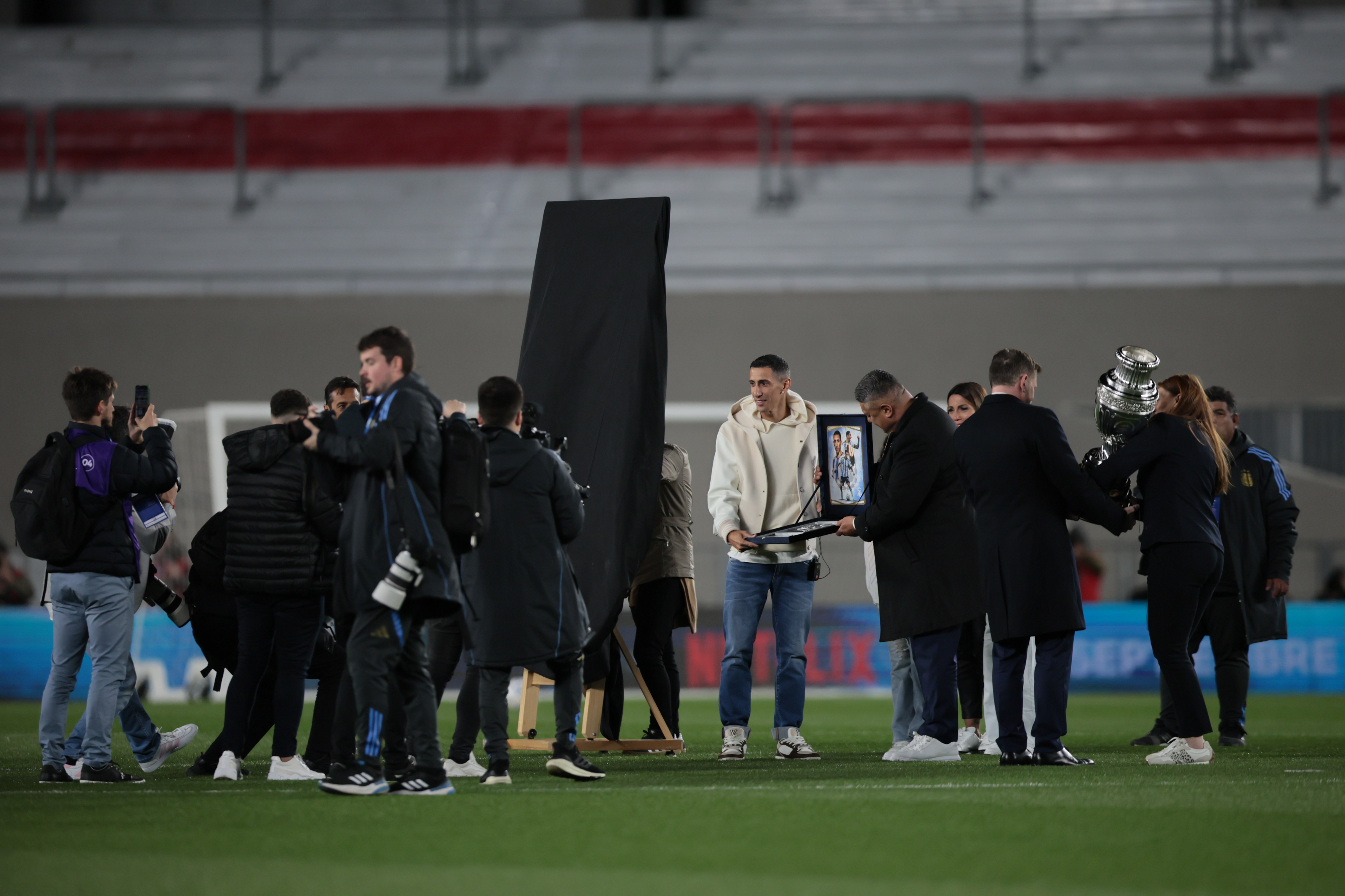 Buenos Aires, Argentina - September 5, 2024. Angel Di María, who announced his retirement from t...