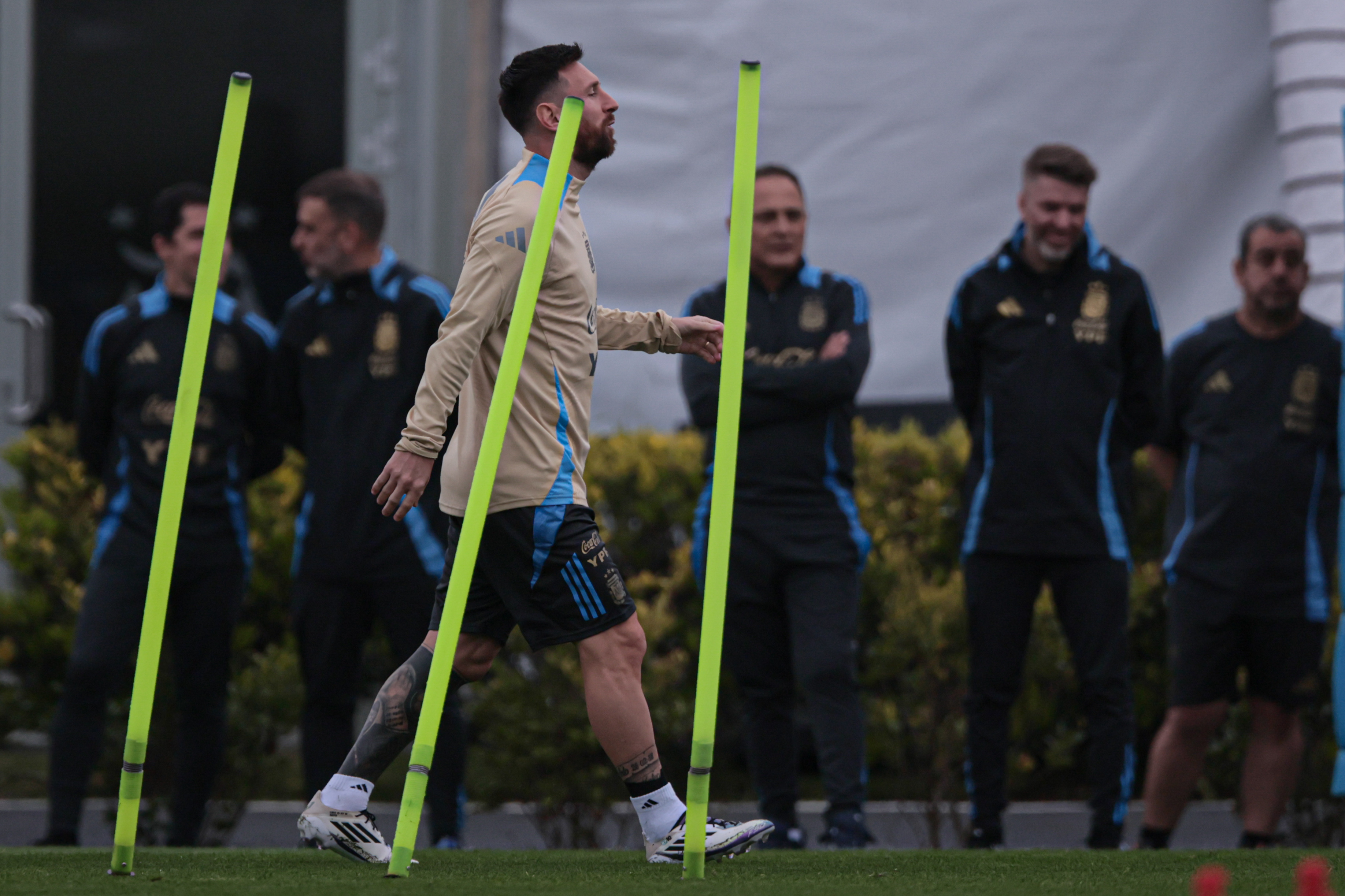 Buenos Aires, Argentina - October 14, 2024: Lionel Messi trained normally with the Argentine nati...