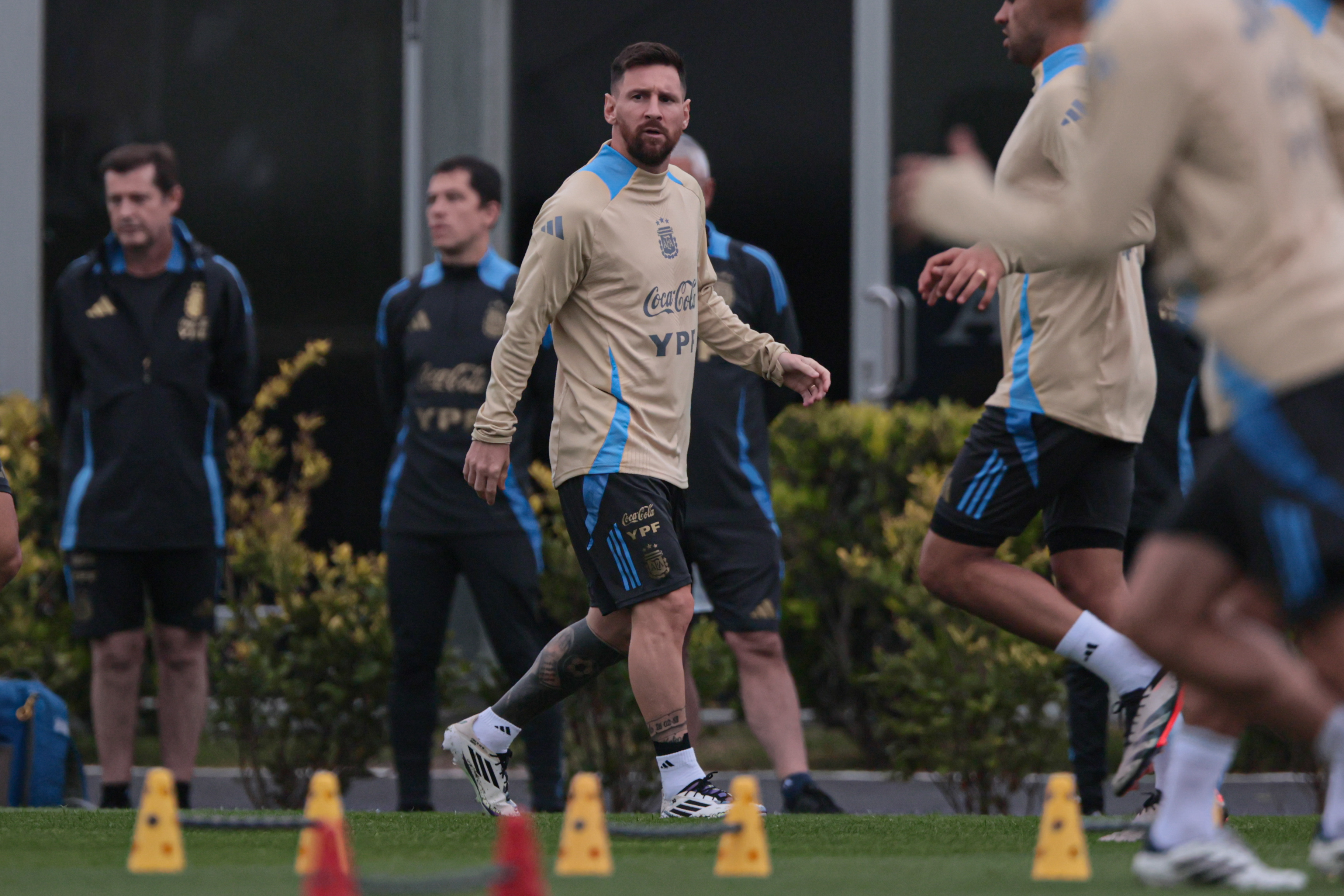 Lionel Messi Training Buenos Aires, Argentina - October 14, 2024: Lionel Messi trained normally with the Argentine nati...