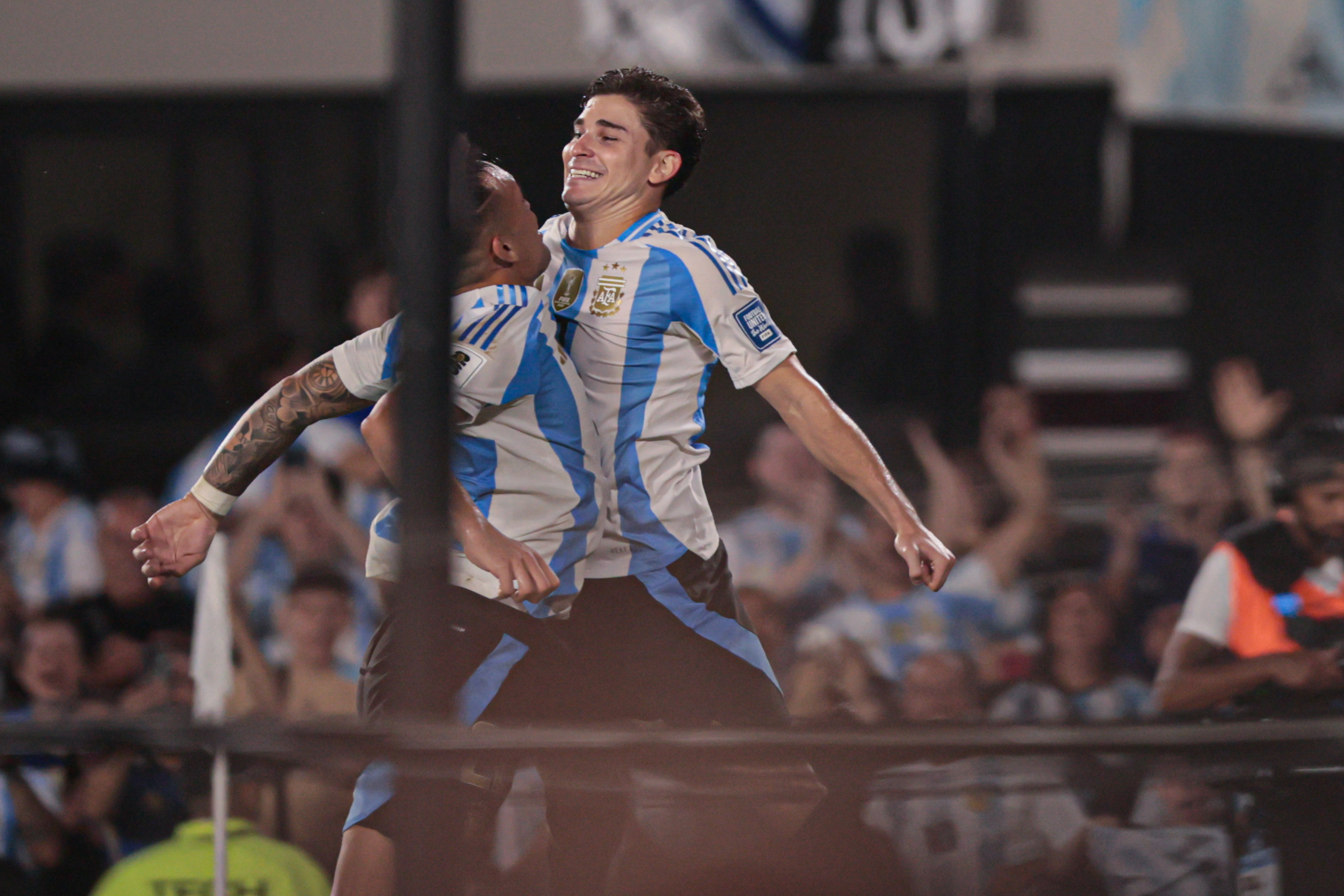 ARGENTINA- Argentina vs Bolivia FIFA qualifiers Argentina vs Bolívia Buenos Aires, Argentina - October 15, 2024: Led by Lionel Messi and with goals from Lautaro Martínez, Thiago Almada, and Julián Álvarez, the Argentine national football team defeated Bolivia 6-0 in a dominant performance. The victory keeps Argentina at the top of the South American World Cup qualifying table, showcasing their attacking power and tactical discipline. Messi's leadership on the pitch was instrumental in securing the overwhelming win. Photo: UNAR Photo
