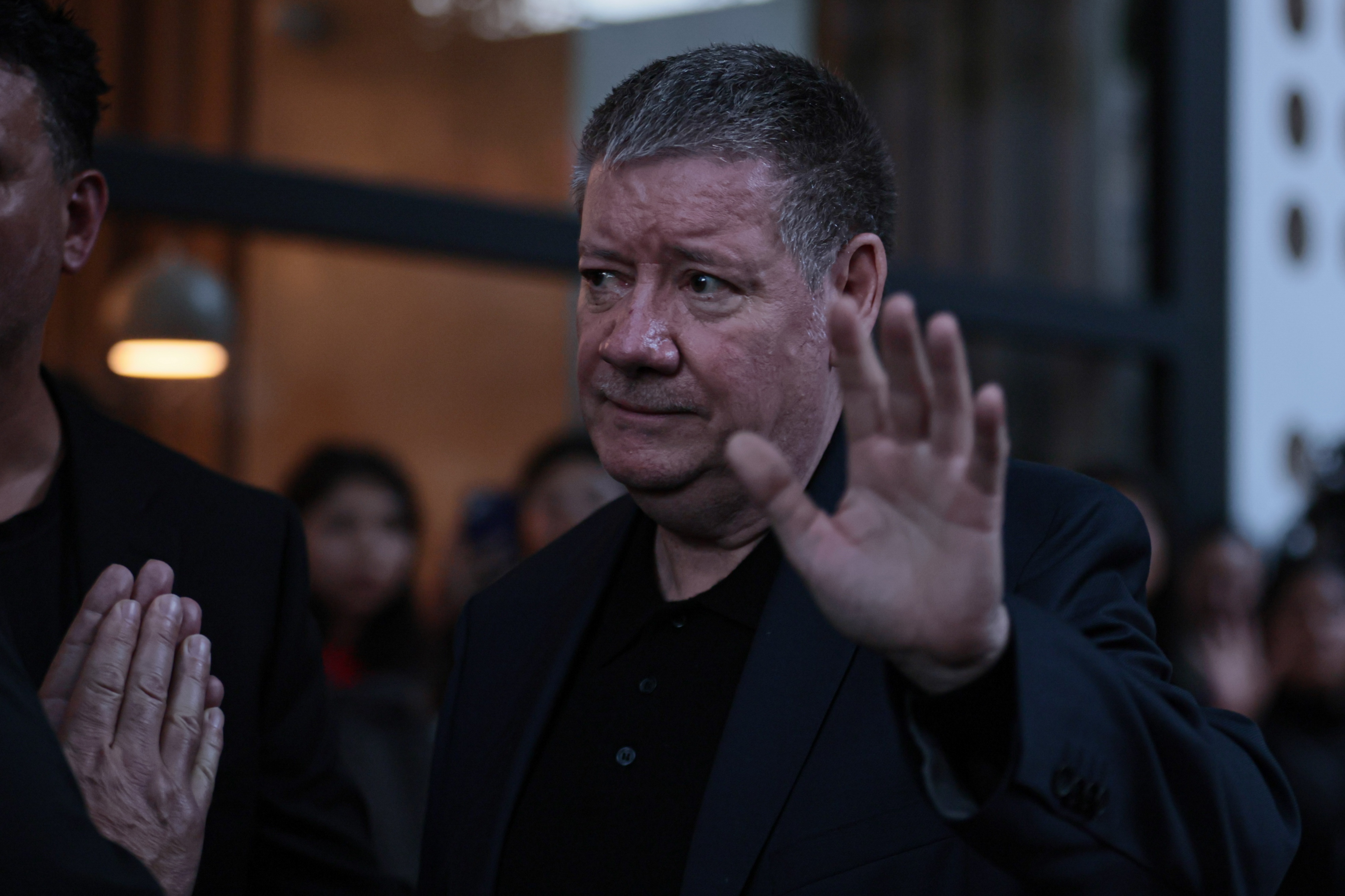 Geoff-Payne-00491 Buenos Aires, Argentina - October 14, 2024: Geoff Payne, father of the late British musician Liam...