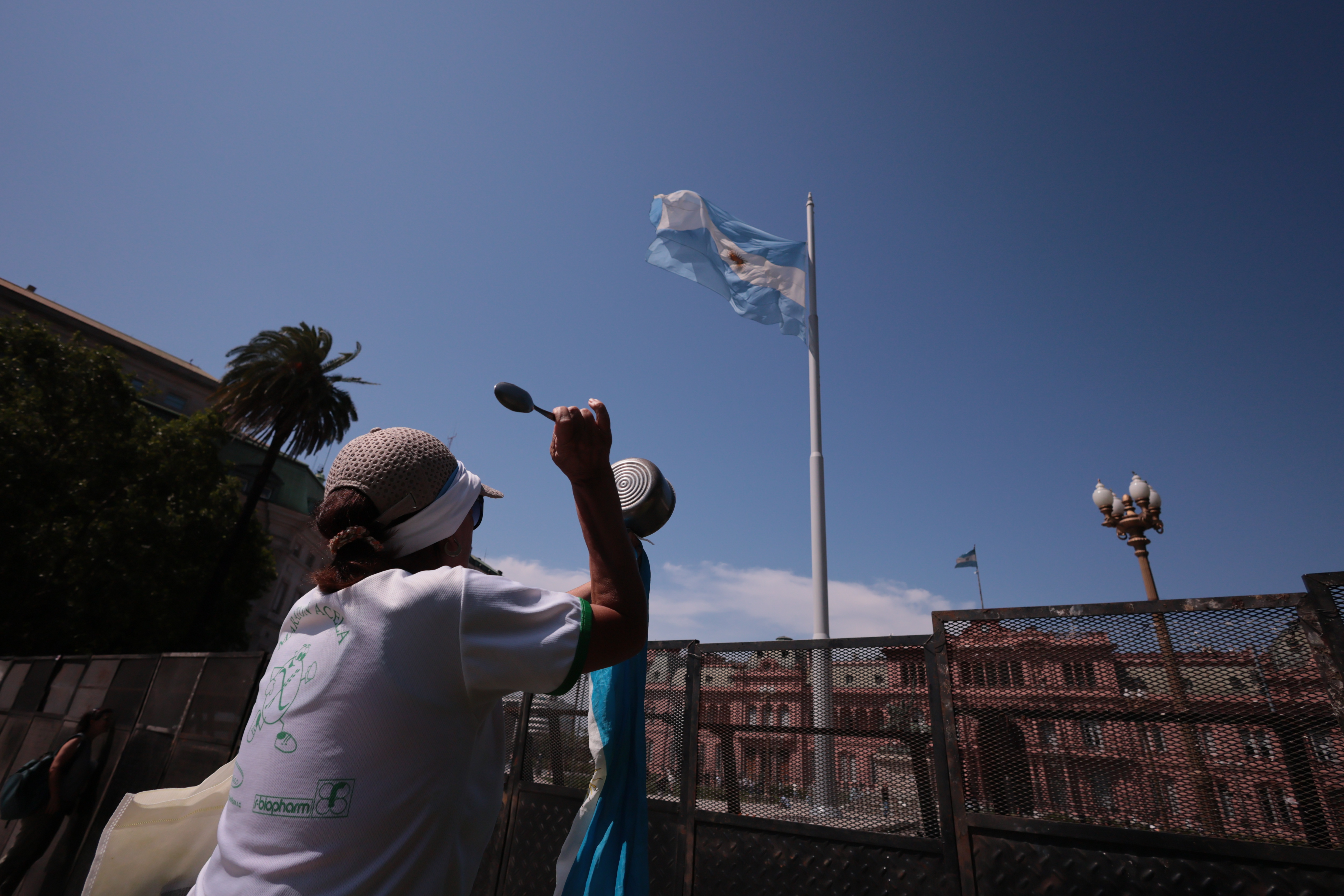Buenos Aires, Argentina - October 22, 2024: Teachers, healthcare workers, students, and professio...