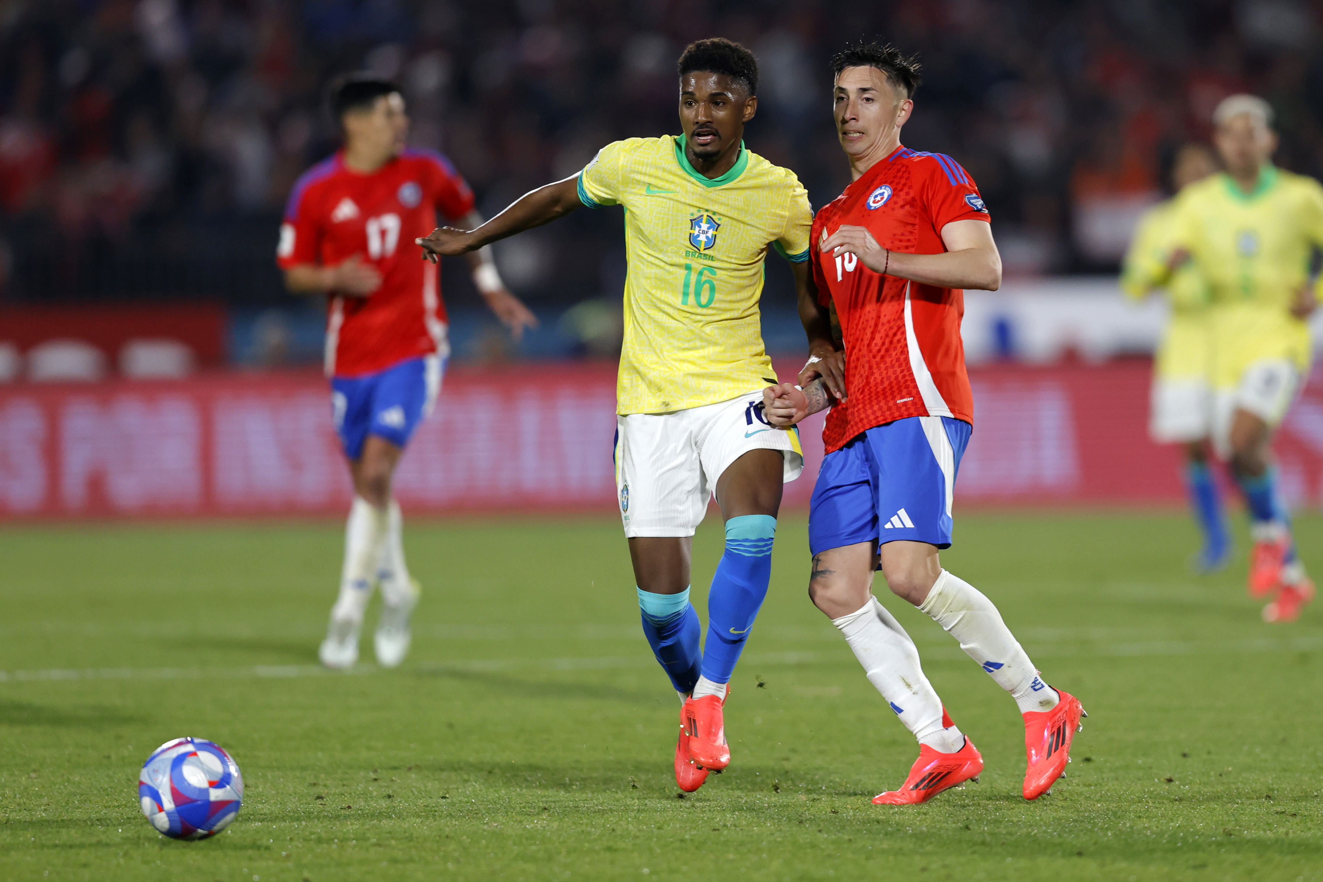 12A6722 Santiago, Chile - oct, 10: Brazil turned the game around Chile and ended up winning 2-1 during t...