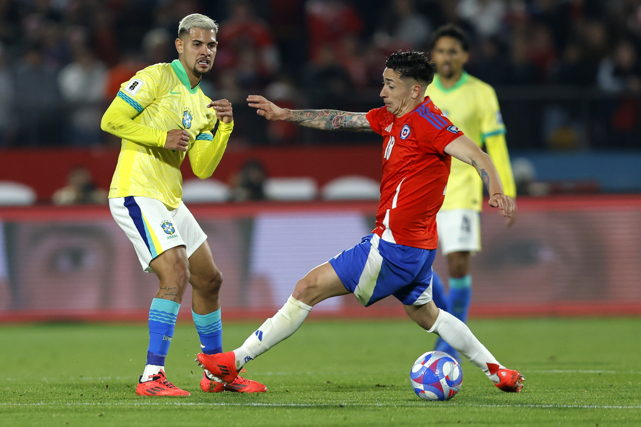 Santiago, Chile - oct, 10:  Brazil turned the game around Chile and ended up winning 2-1 during t...