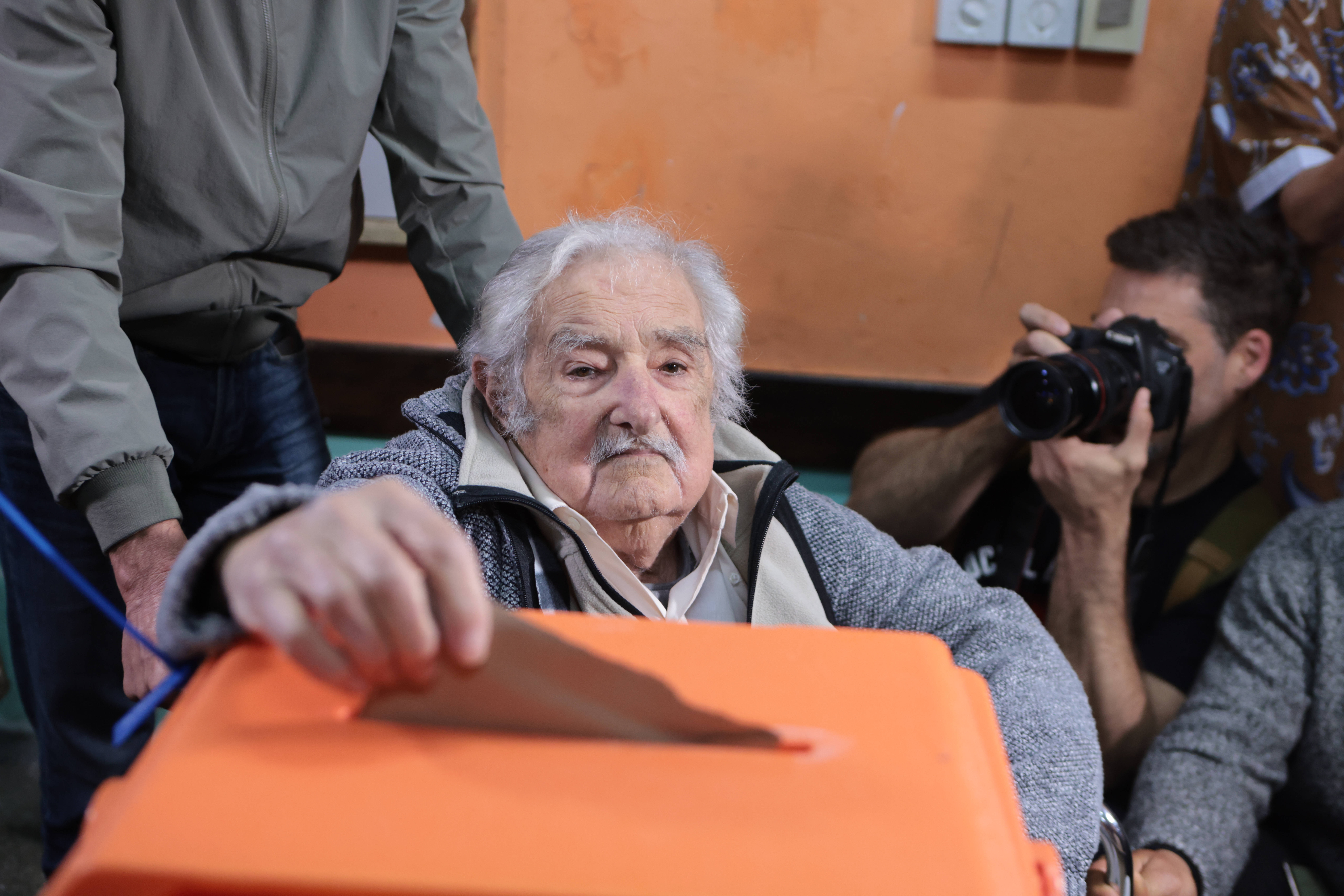 Montevideo, Uruguay - October 27, 2024: Former Uruguayan President José "Pepe" Mujica, aged 89 a...