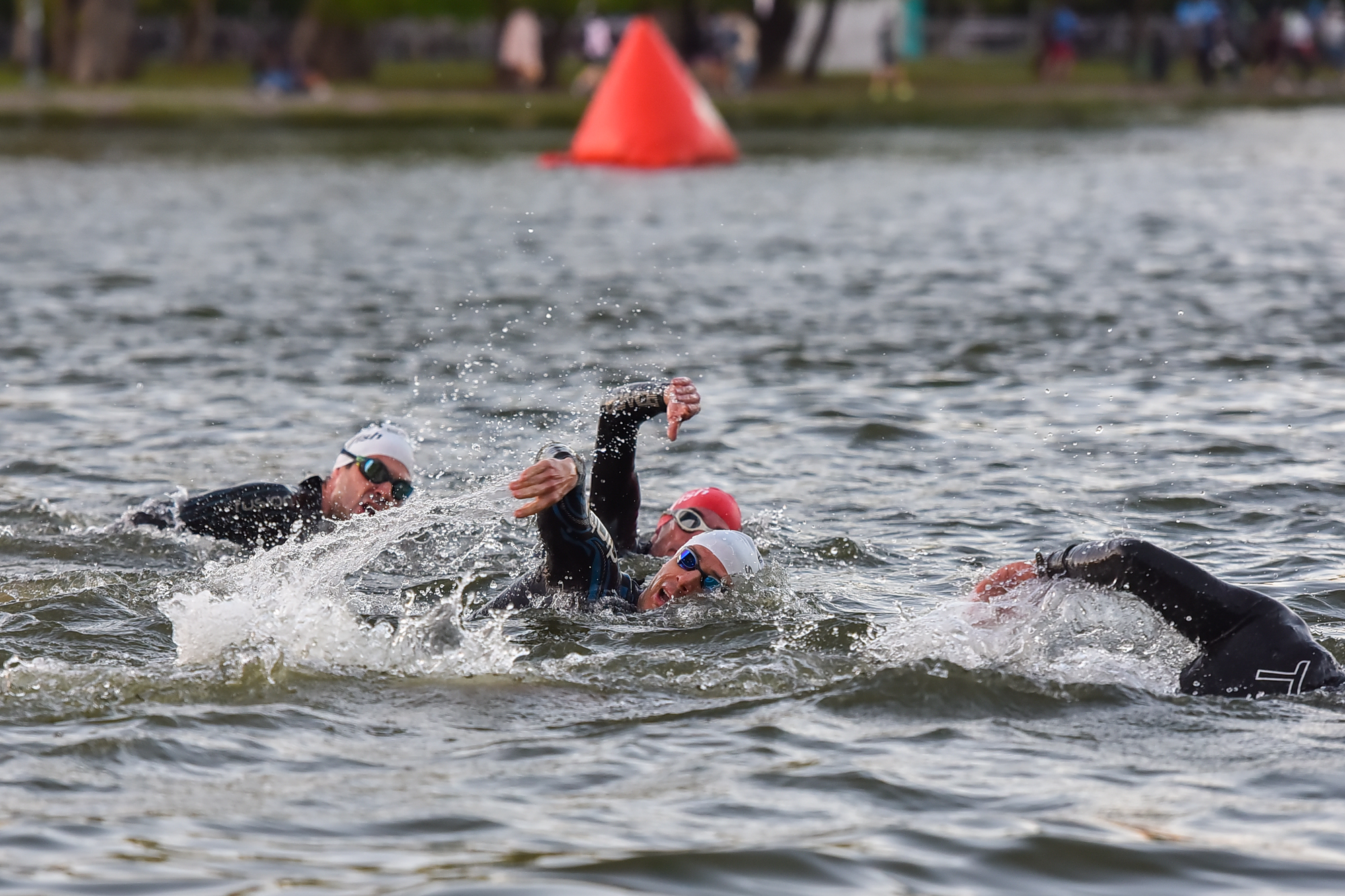 Palermo Hosts Thrilling Ironman Competition with Hundreds of Athletes in Buenos Aires Buenos Aires, Argentina - November 4, 2024: Hundreds of athletes participate in the Ironman Paler...
