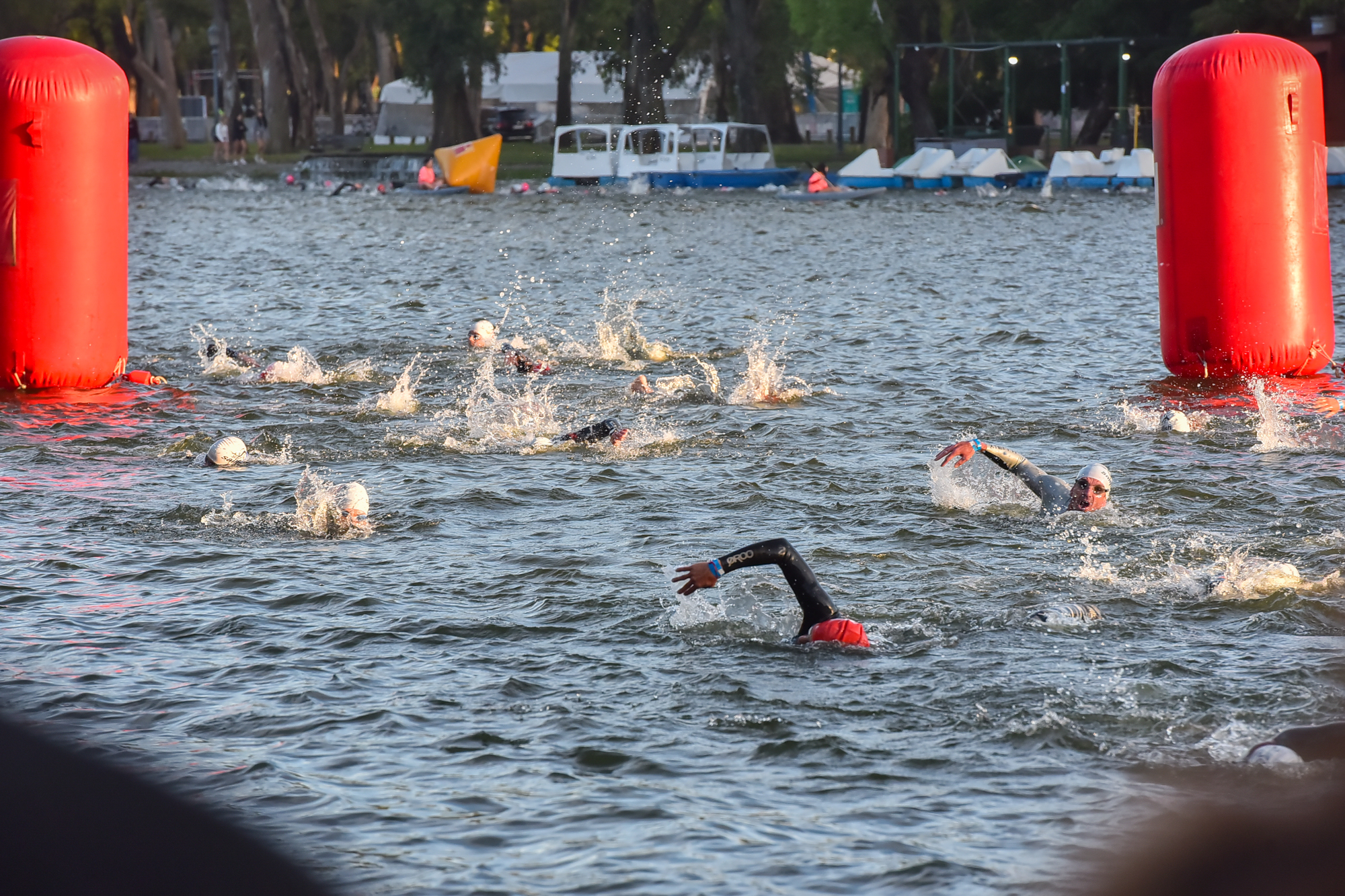 Palermo Hosts Thrilling Ironman Competition with Hundreds of Athletes in Buenos Aires Buenos Aires, Argentina - November 4, 2024: Hundreds of athletes participate in the Ironman Paler...