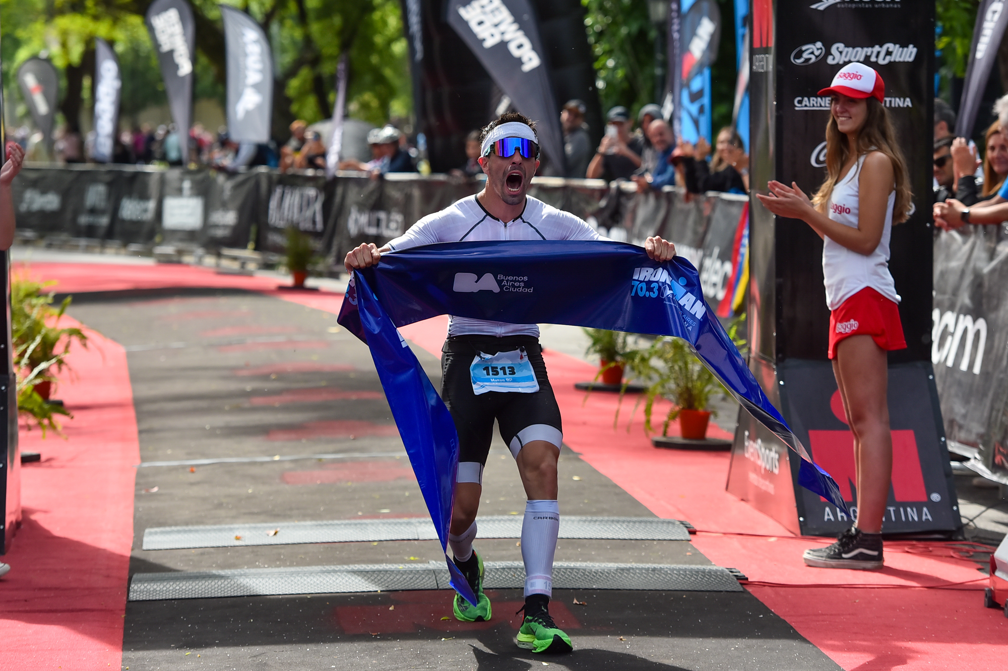 Palermo Hosts Thrilling Ironman Competition with Hundreds of Athletes in Buenos Aires Buenos Aires, Argentina - November 4, 2024: Hundreds of athletes participate in the Ironman Paler...