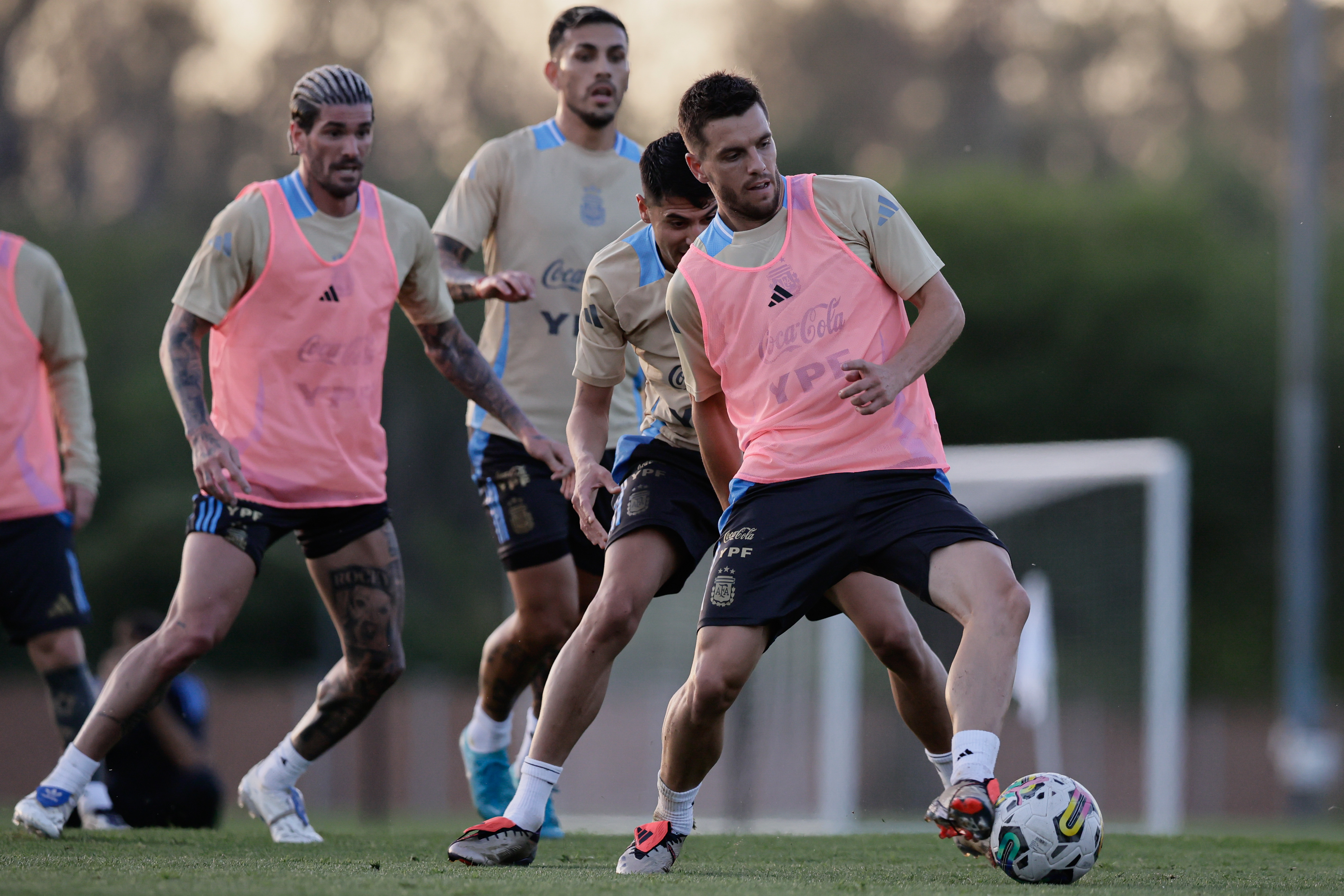 G9311 Ezeiza, Argentina - November 12, 2024: The Argentine national football team held a training sessi...
