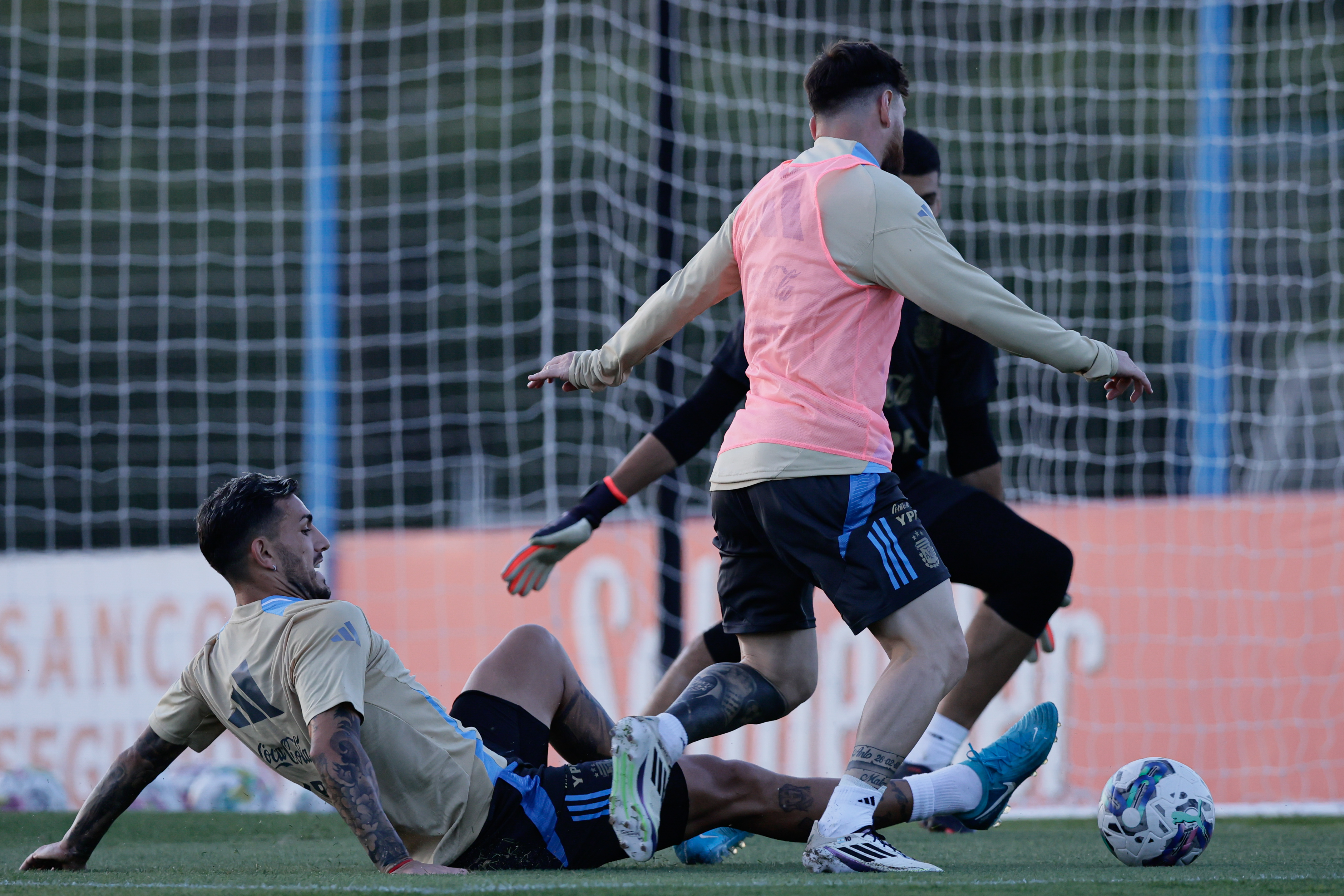 Ezeiza, Argentina - November 12, 2024: The Argentine national football team held a training sessi...