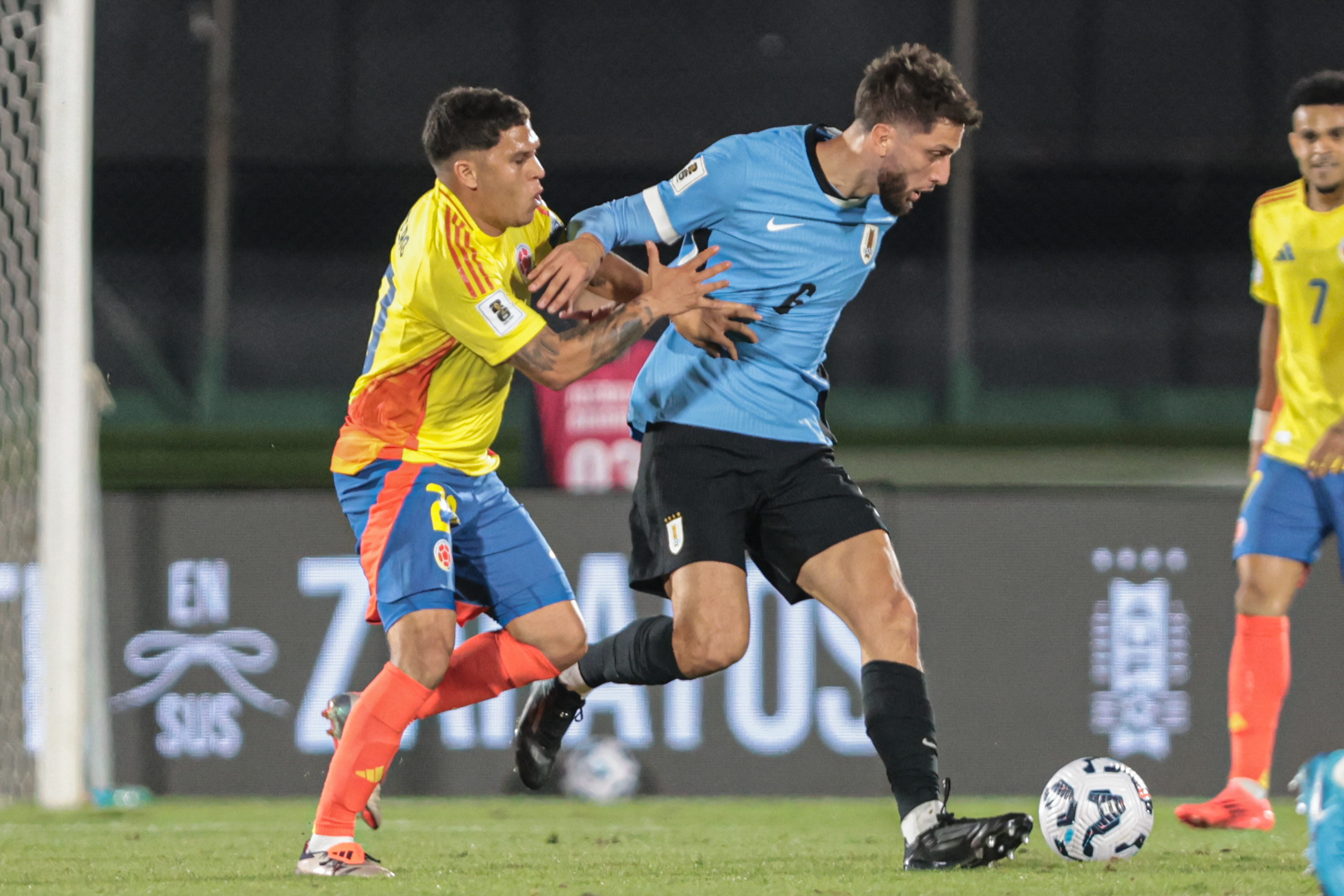 Montevideo, Uruguay - November 16, 2024: The Uruguayan national football team faces off against C...