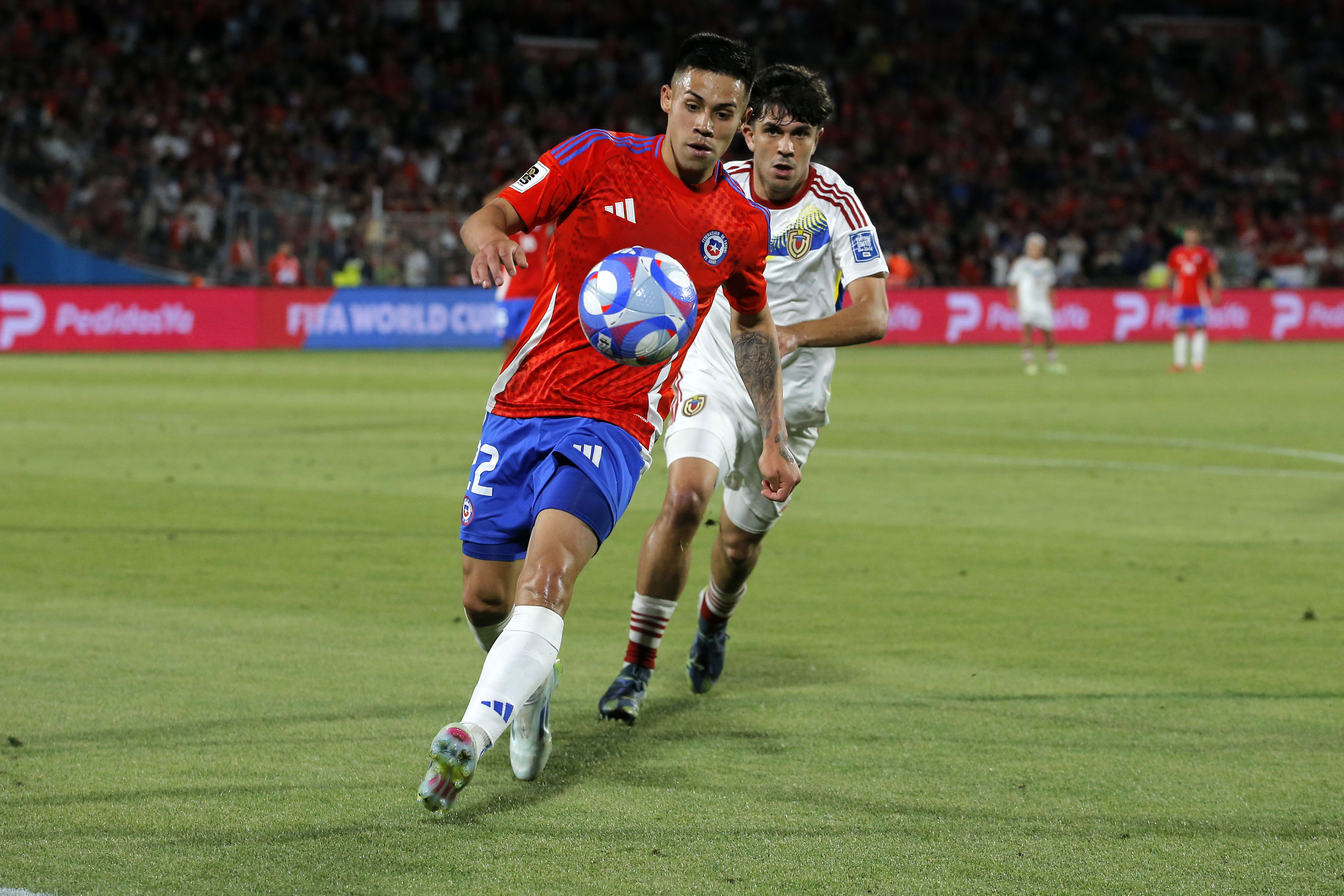 Crucial Victory for Chile as Relegation Threat Looms in World Cup Qualifiers Buenos Aires, Argentina - November 19, 2024: Argentina triumphed over Peru with a decisive goal b...