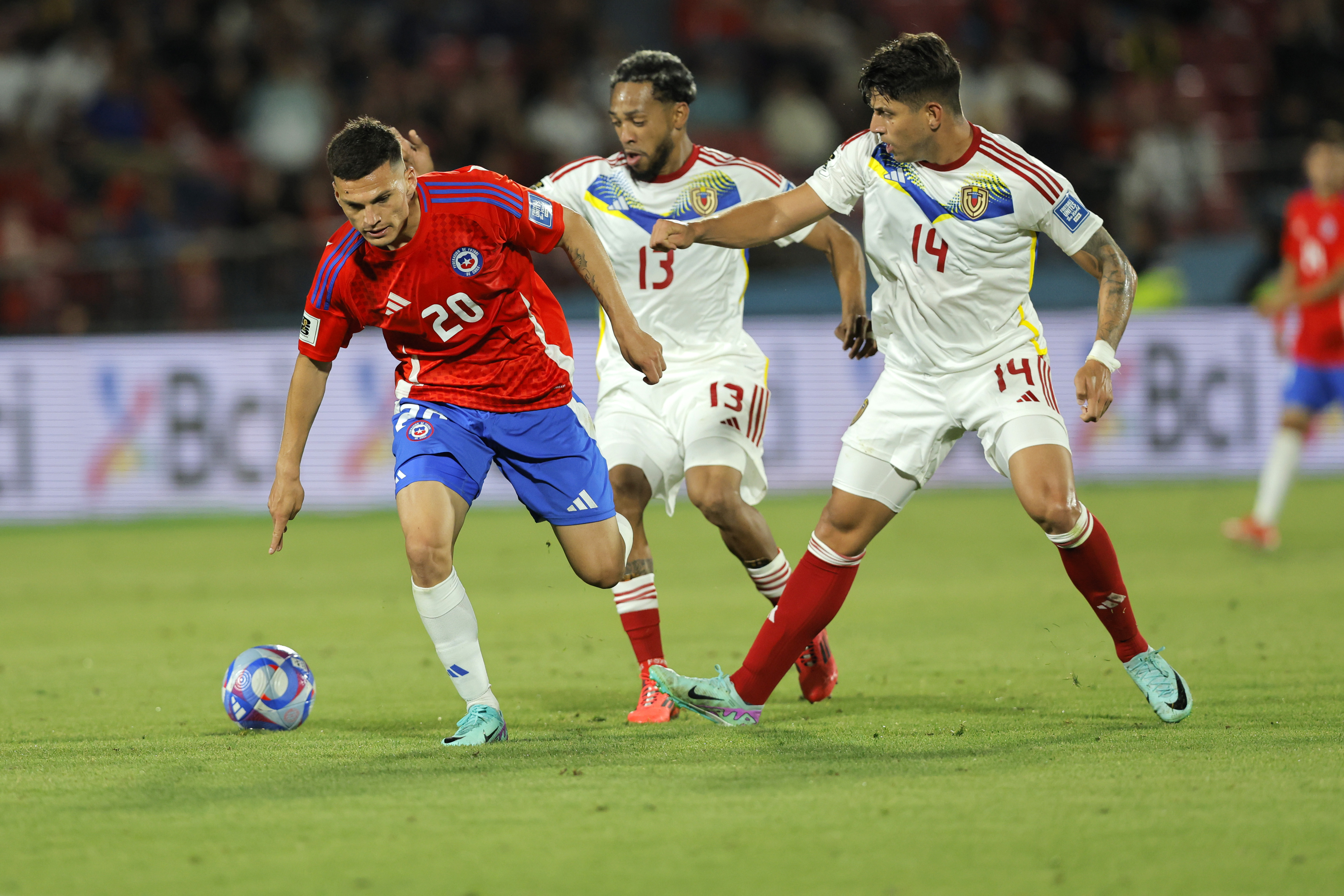 Crucial Victory for Chile as Relegation Threat Looms in World Cup Qualifiers Santiago, Chile - November 19, 2024: Chile secured a vital 4-2 victory over Venezuela, providing ...