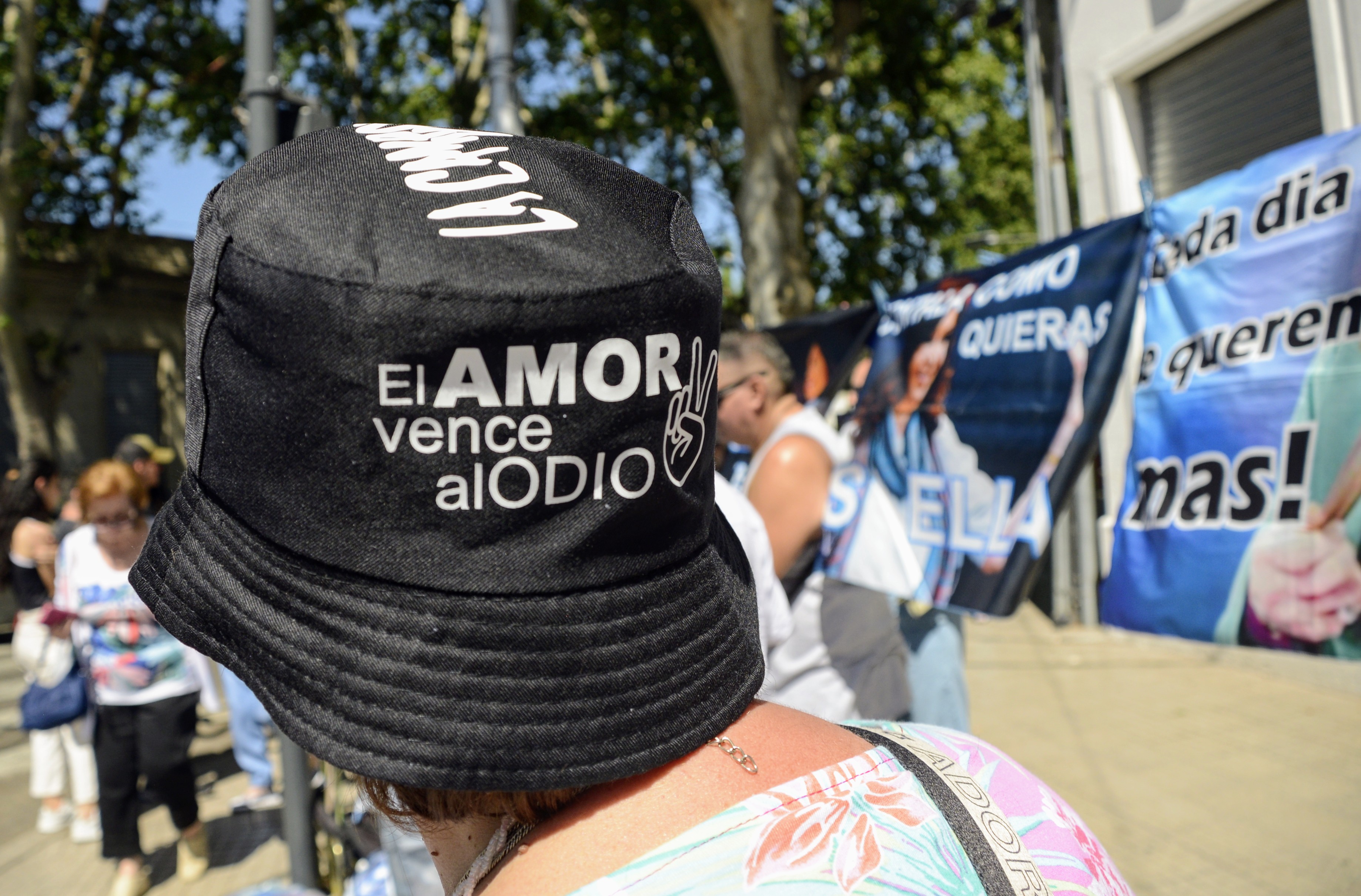 Argentina’s Former President Addresses Supporters in Key Political Gathering Rosario, Argentina - November 23, 2024: Former Argentine President and current political figure C...
