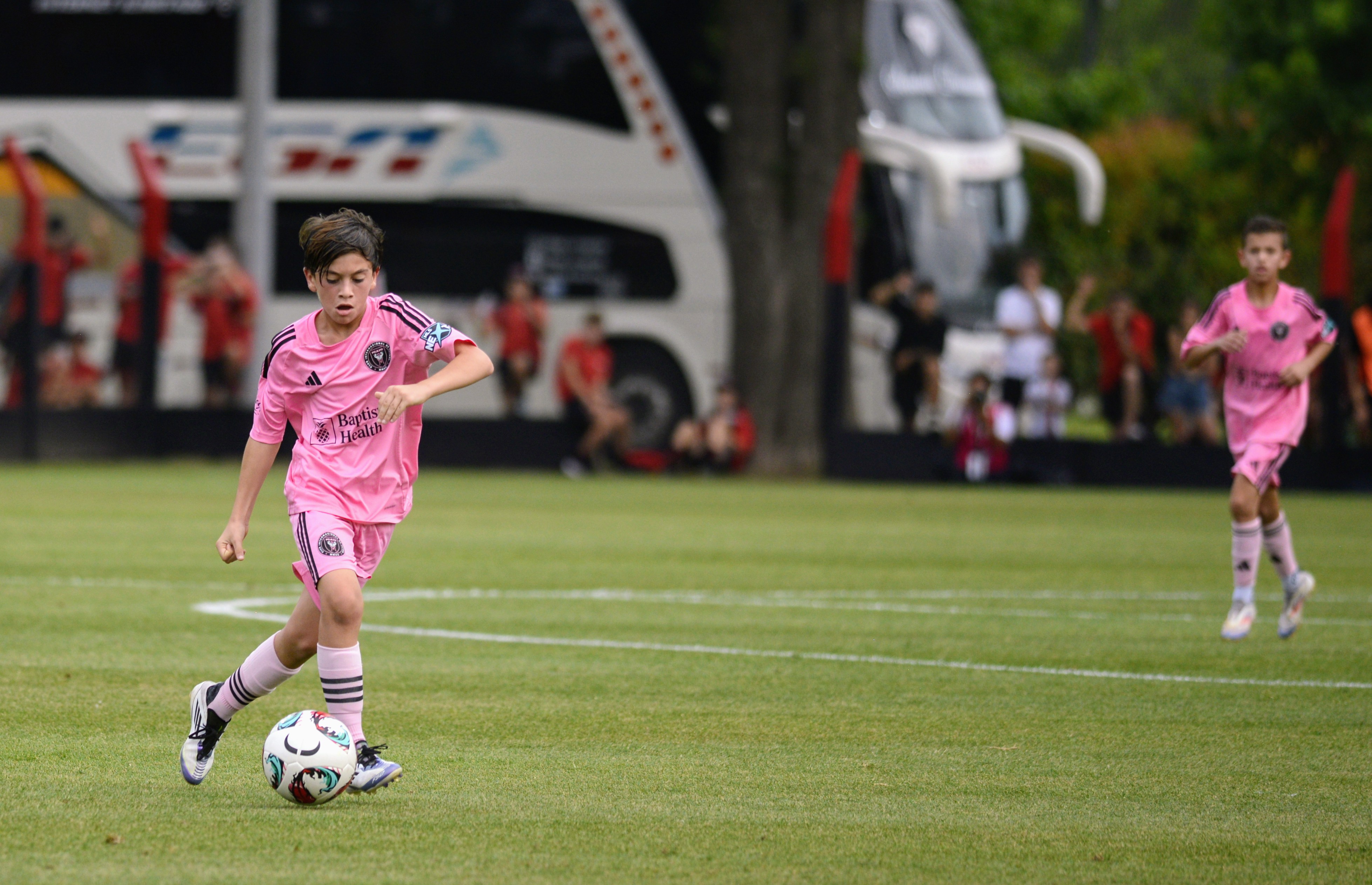 Rosario, Argentina - November 25, 2024: Thiago Messi, Lionel Messi's eldest son, made his debut f...