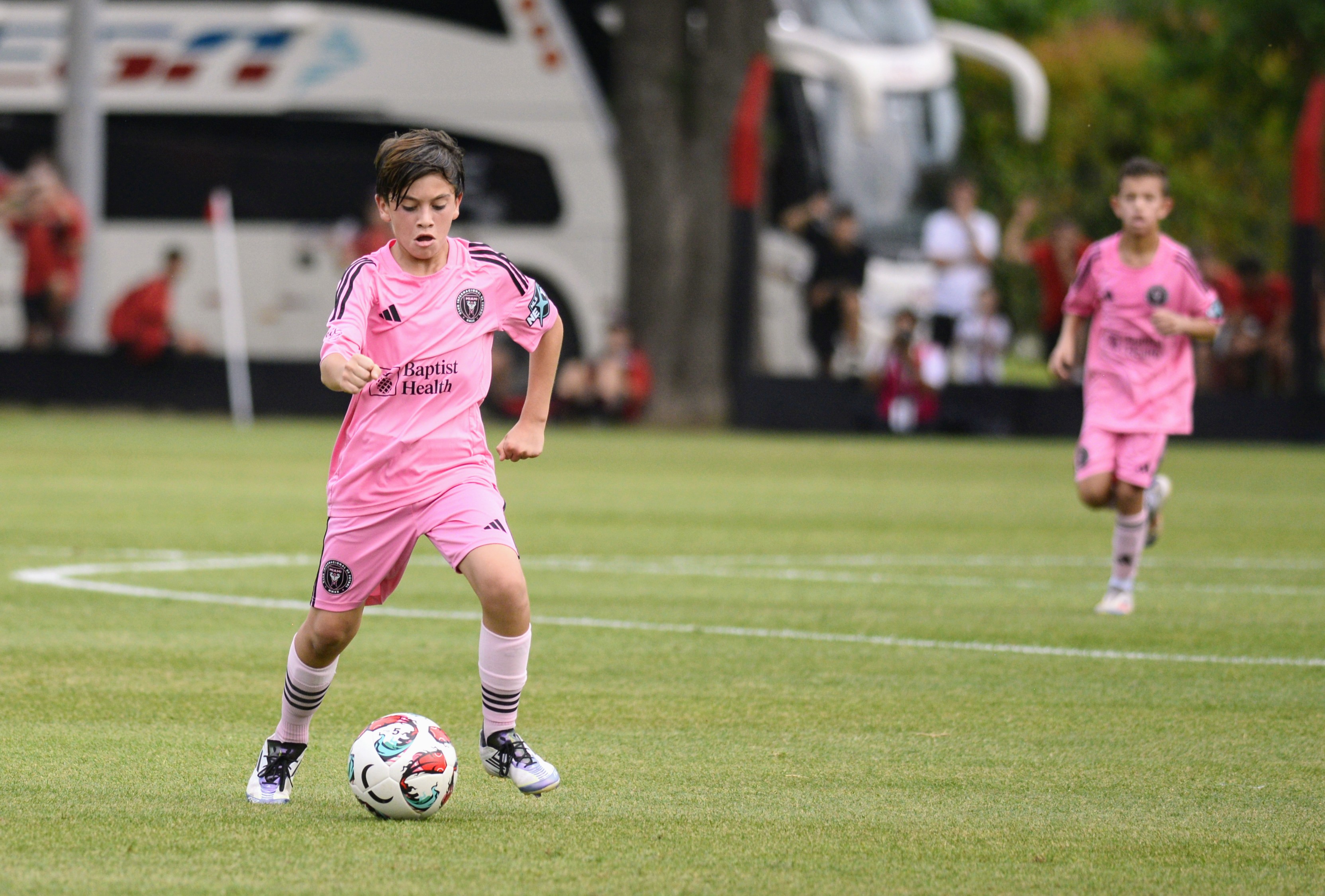 Messi’s Son Takes the Field Alongside Suárez’s Son in Youth Tournament Rosario, Argentina - November 25, 2024: Thiago Messi, Lionel Messi's eldest son, made his debut f...