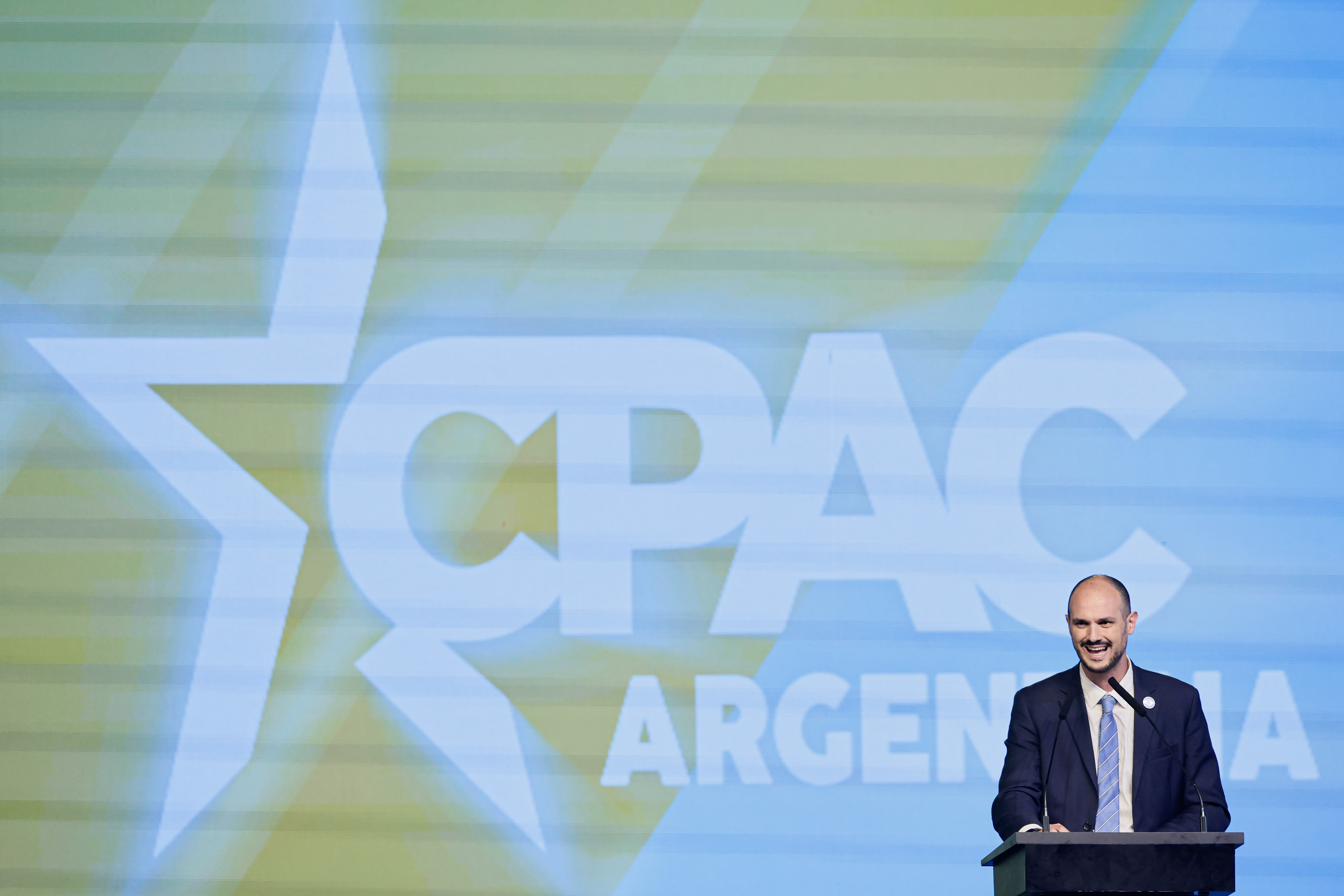 Global Conservative Leaders Gather in Argentina for Landmark Political Conference Buenos Aires, Argentina - December 4, 2024: The Conservative Political Action Conference (CPAC) m...