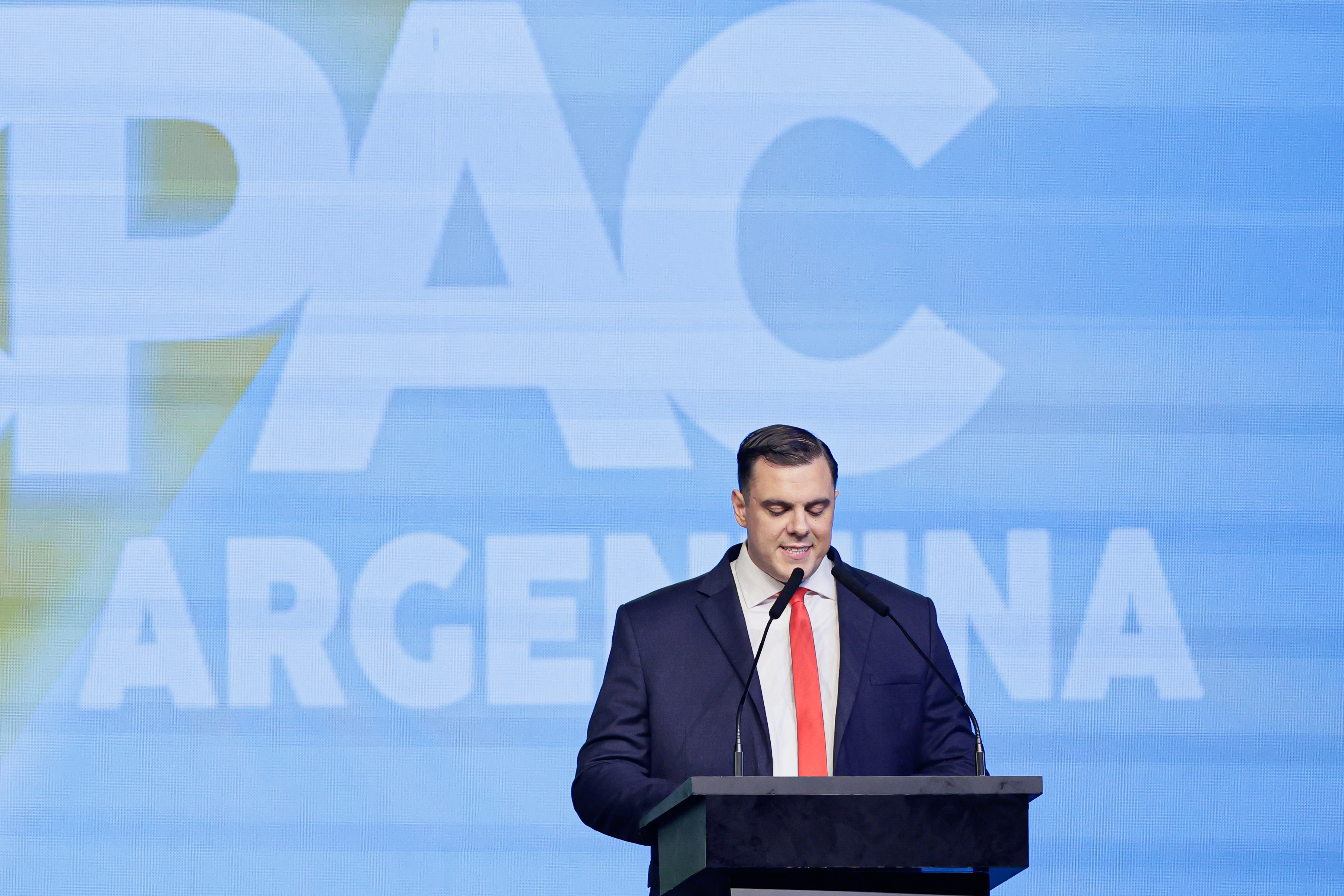 Buenos Aires, Argentina - December 4, 2024: Gordo Dan Speaks on The Conservative Political Action...