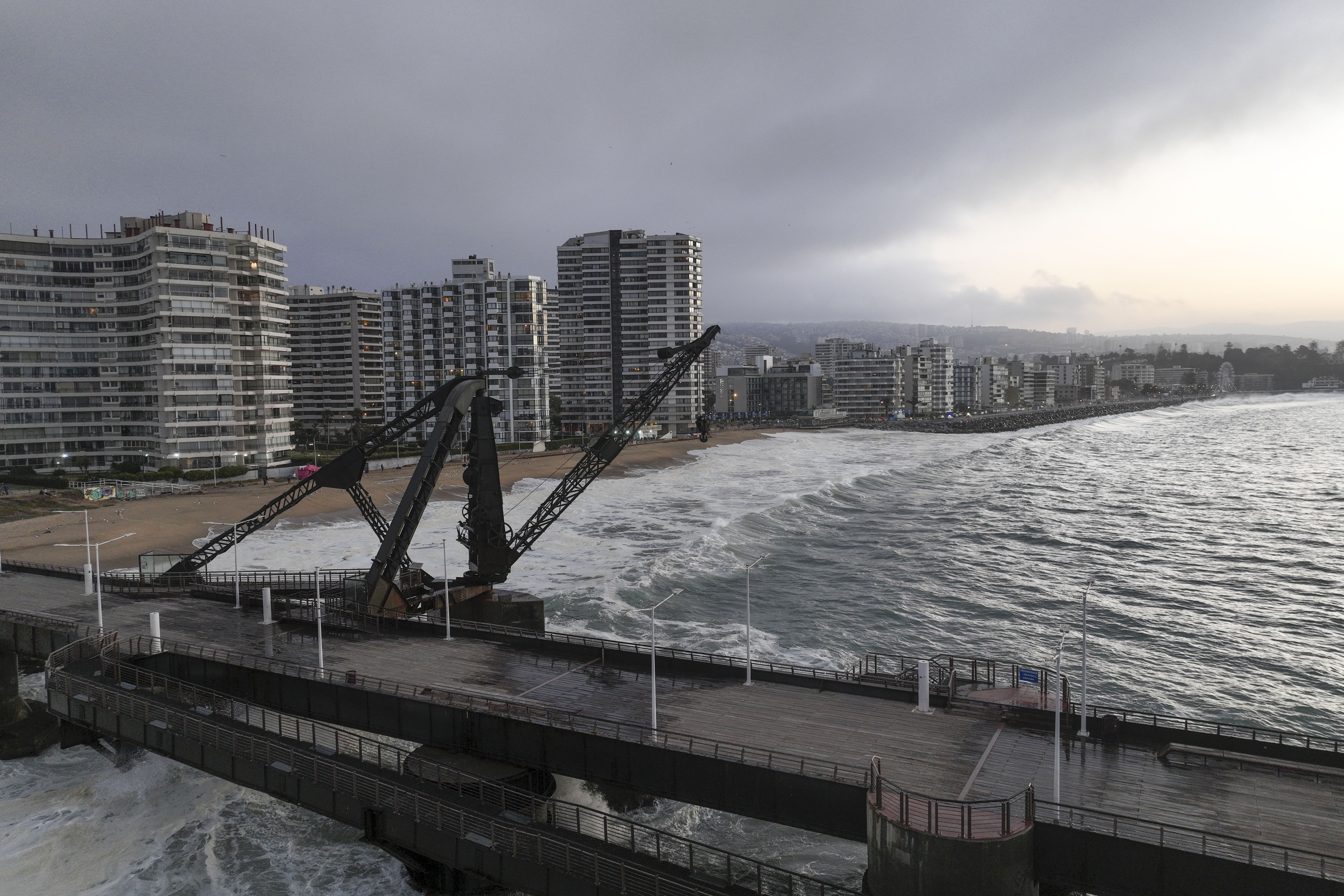 DJI_0826 Viña del Mar, Chile - December 29, 2024: Images reveal the aftermath of heavy swells along the c...