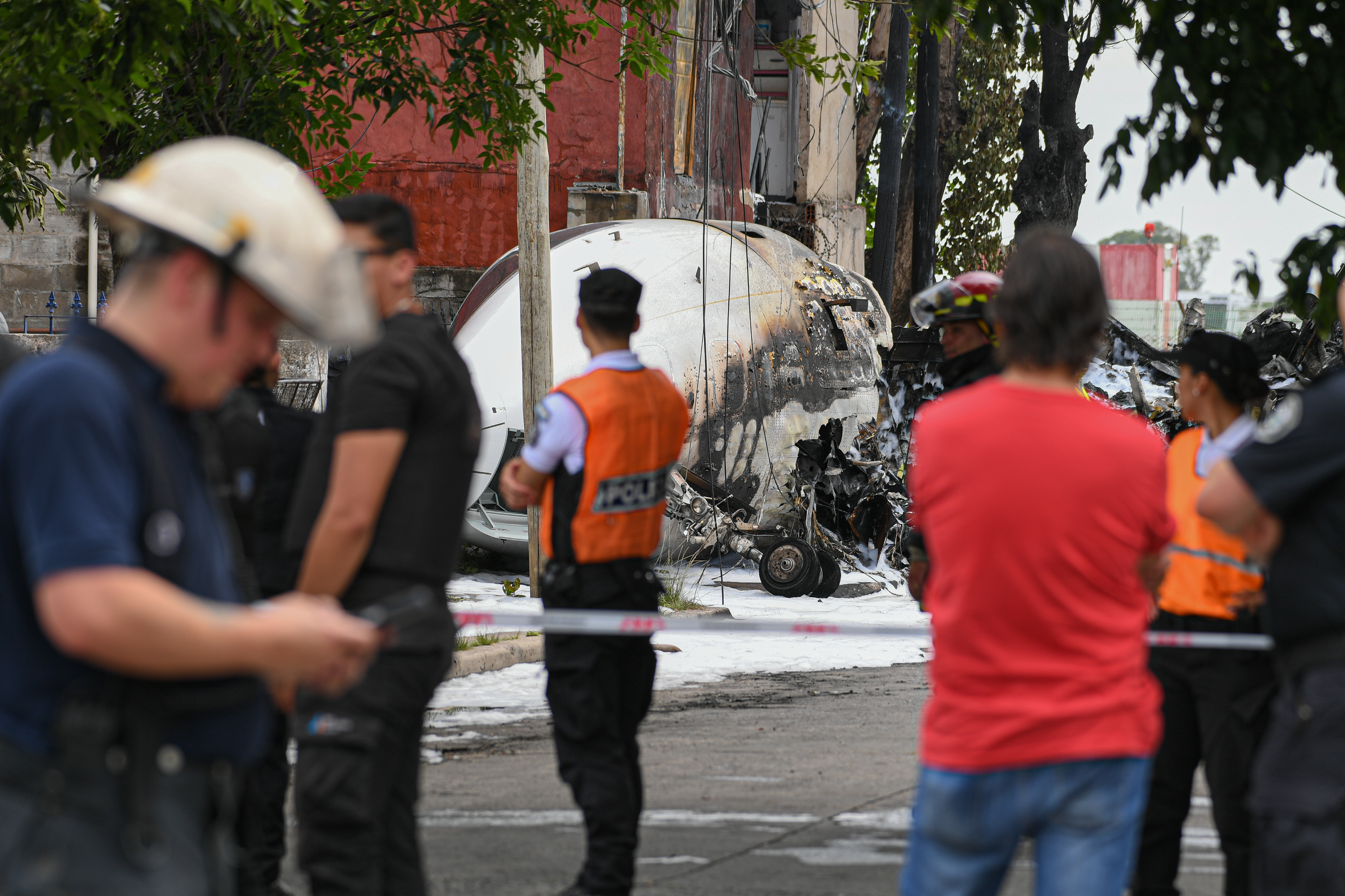 Two Pilots Perish as Private Jet Crashes Near Buenos Aires Buenos Aires, Argentina - December 18, 2024: A Challenger 300 private jet, owned by the family of...