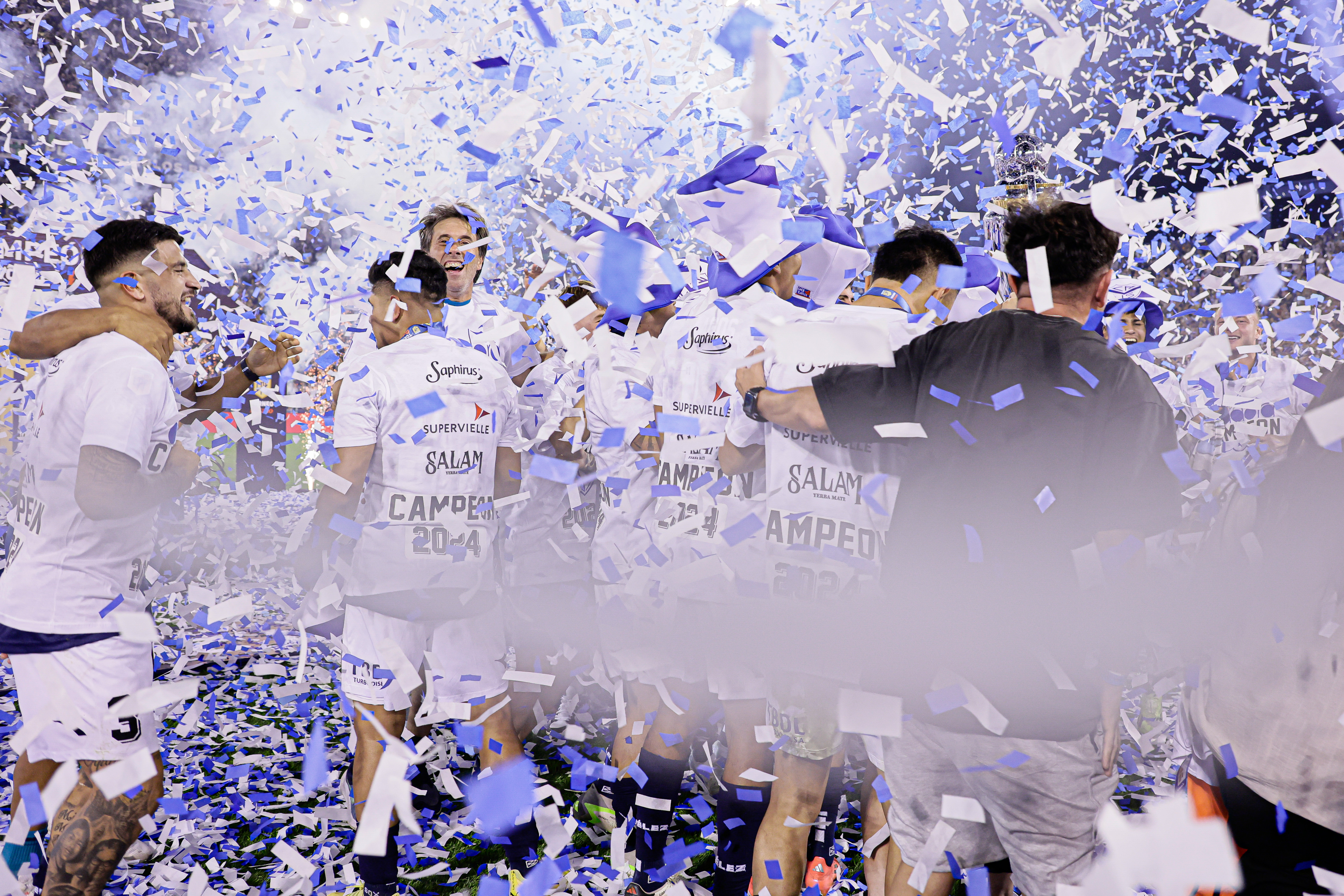 Vélez Clinches Victory Over Huracán in Thrilling Final Buenos Aires, Argentina - December 15, 2024: Vélez Sarsfield triumphed over Huracán to win the ...