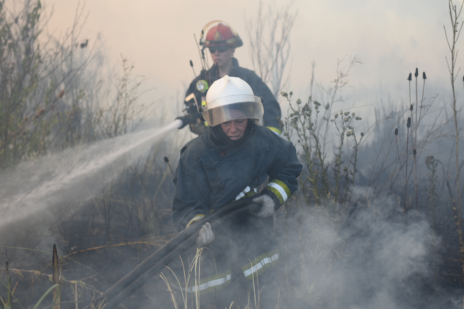 A massive and destructive forest fire swept through areas near Ezeiza International Airport in Bu...