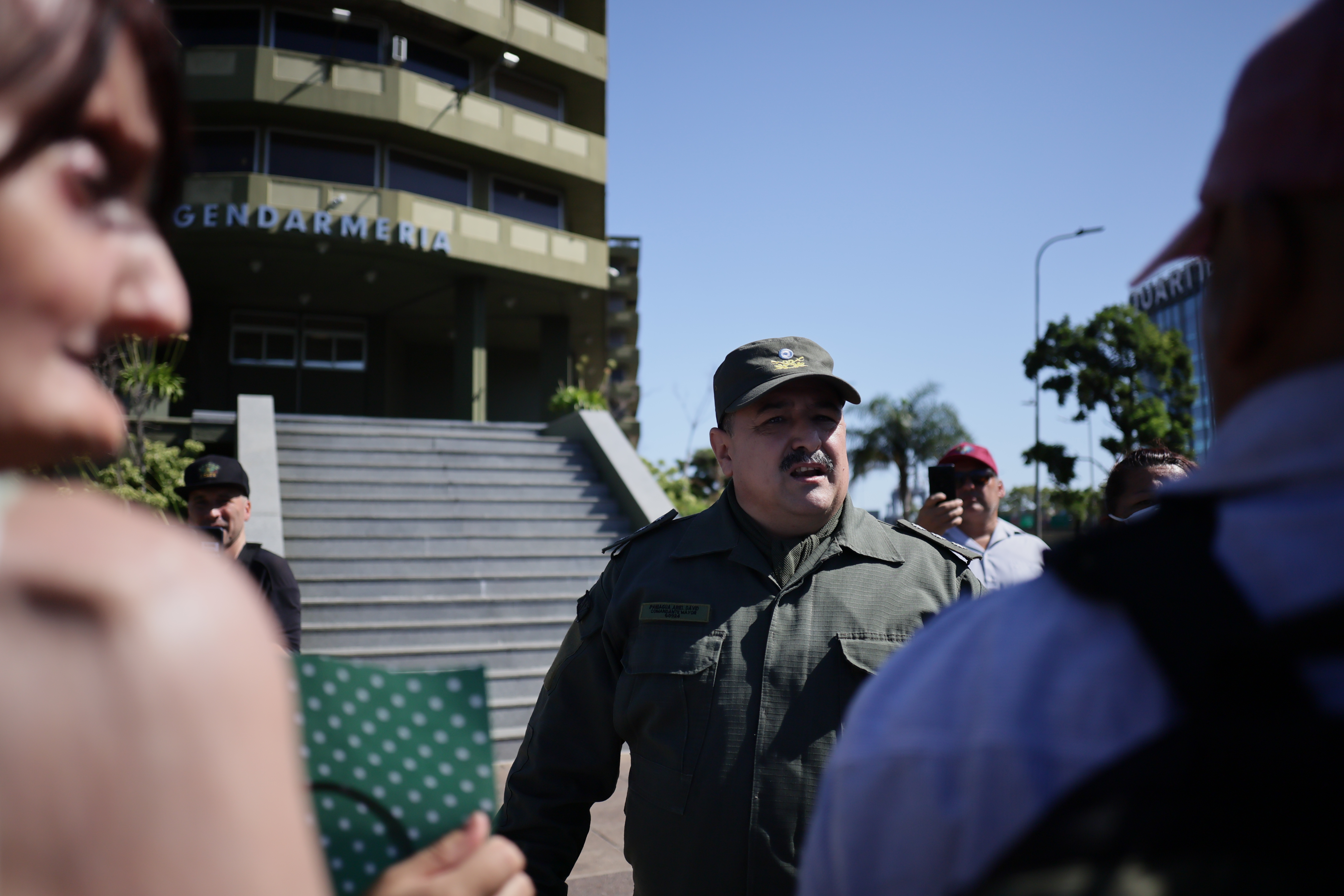 Security Forces Express Outrage Over Salary Adjustment Amid Rising Living Costs Buenos Aires, Argentina – February 10, 2025: Members of Argentina’s Gendarmería express outr...
