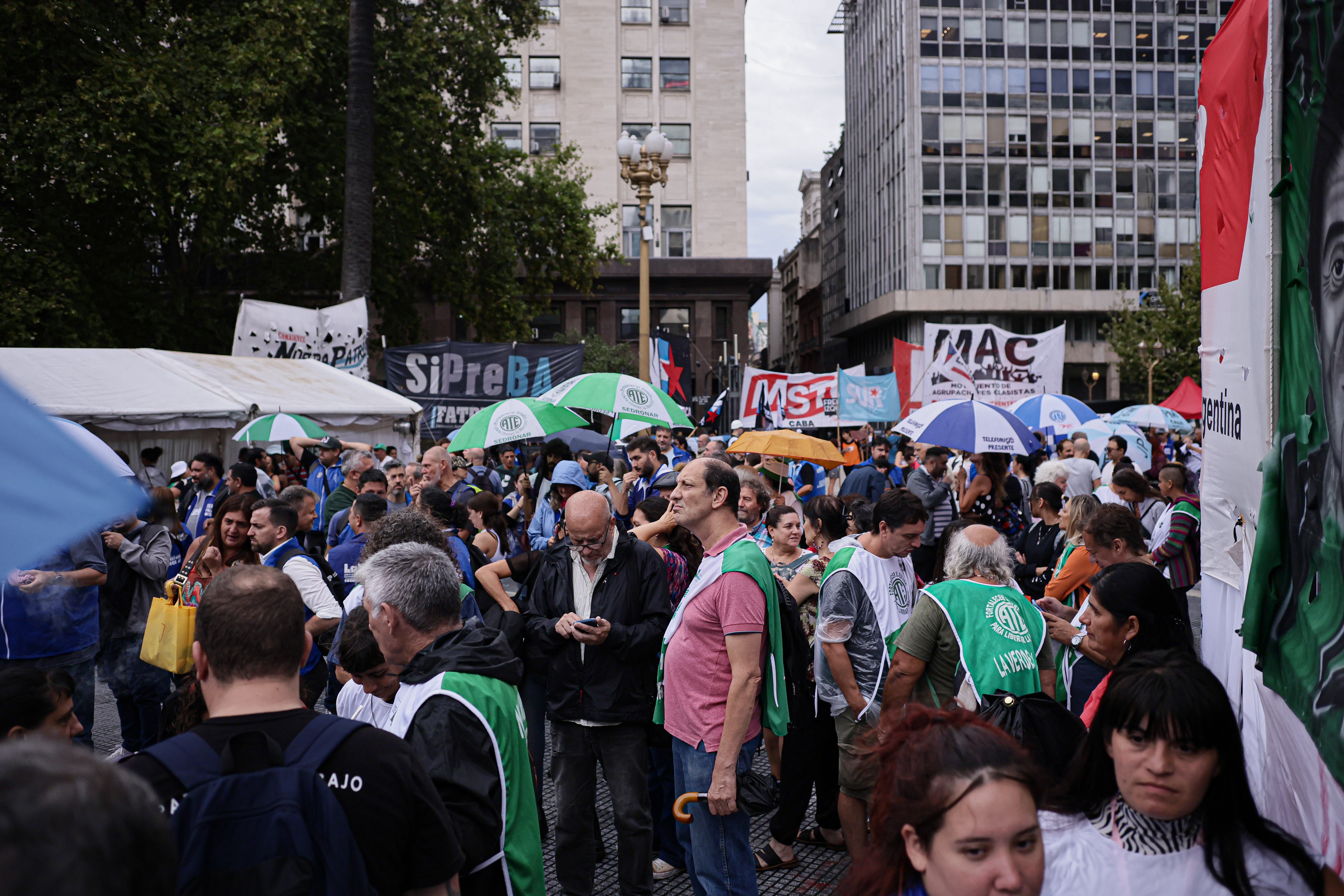 TXR_8833 Buenos Aires, Argentina - February, 14, 2025: Members of the human rights organization Madres de ...