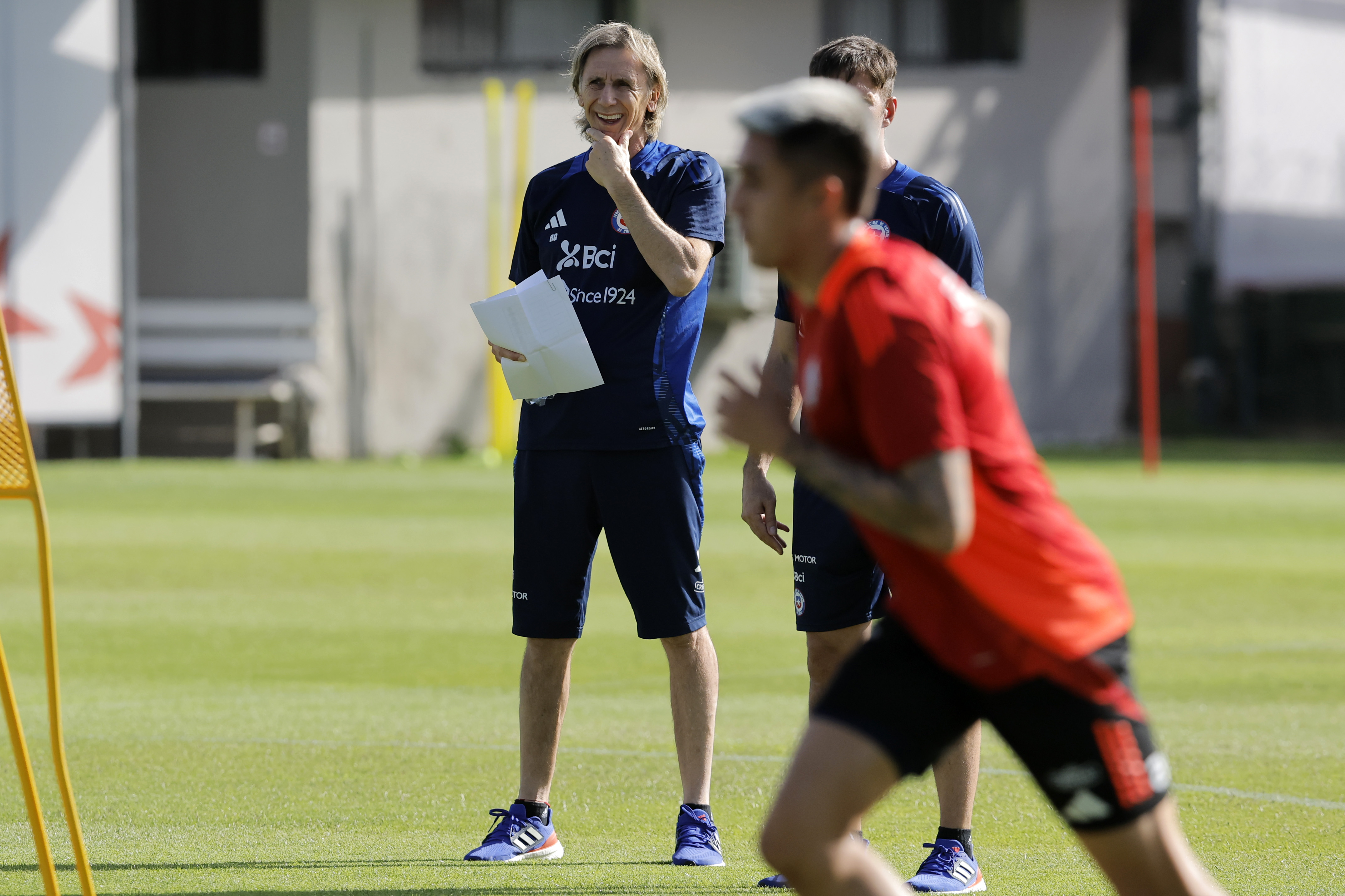Santiago, Chile – February 4, 2025: Ricardo Gareca on Chilean team training. Universidad de Chi...