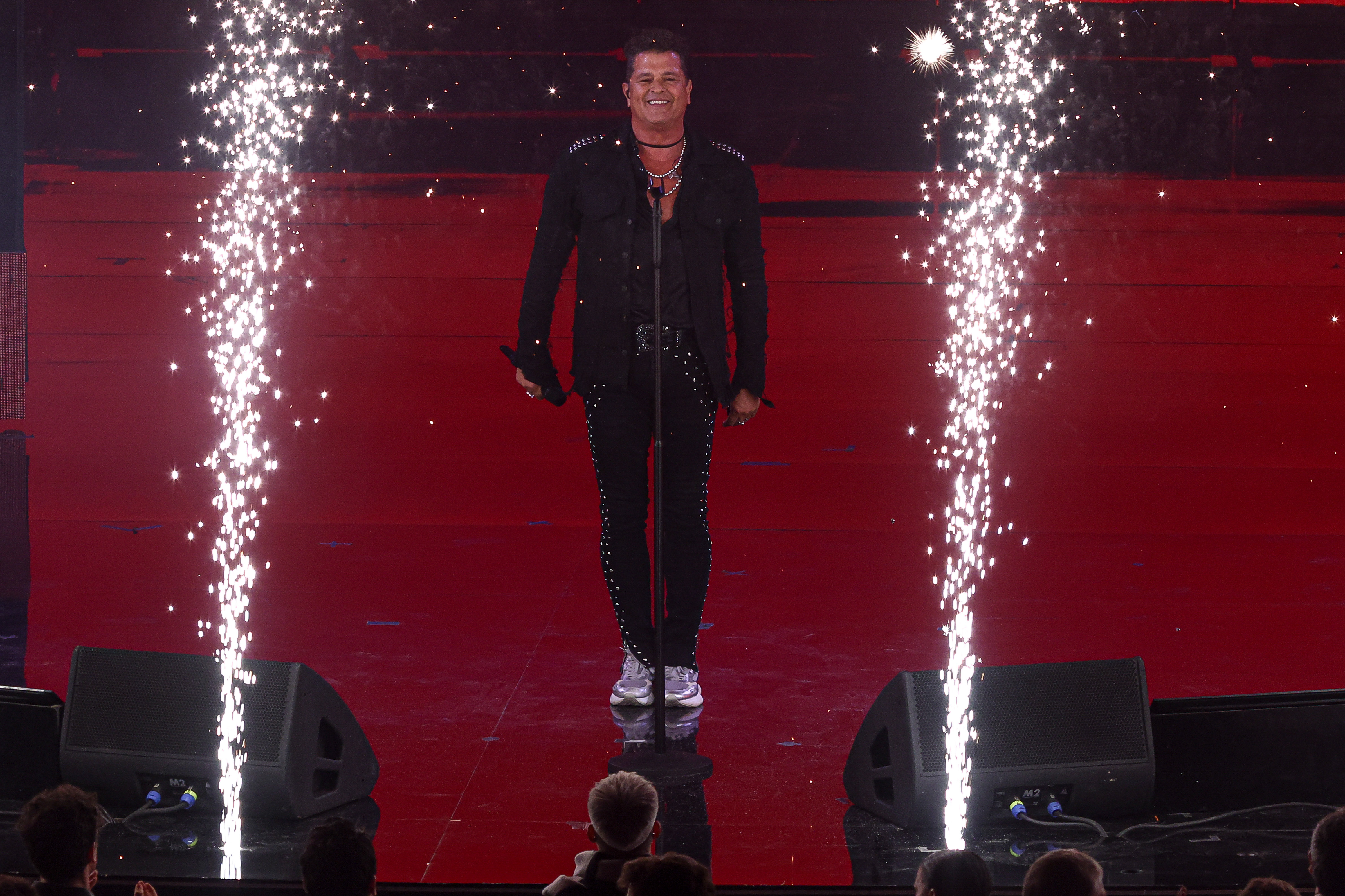 Colombian Stars Deliver a Spectacular Performance at Quinta Vergara Viña del Mar, Chile – February 26, 2025: Colombian artists Carlos Vives and Sebastián Yatra c...