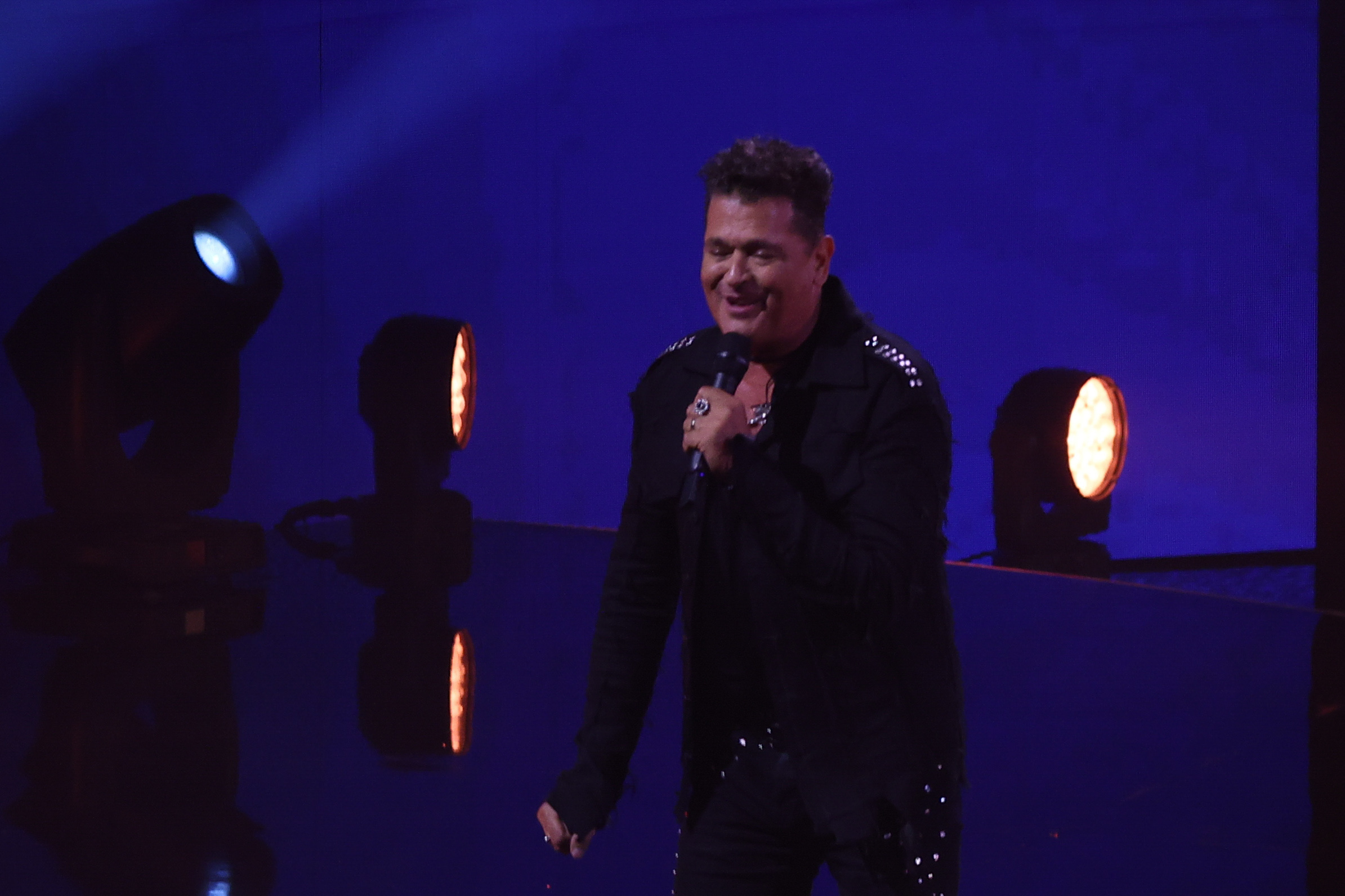 Viña del Mar, Chile – February 26, 2025: Colombian artists Carlos Vives and Sebastián Yatra c...