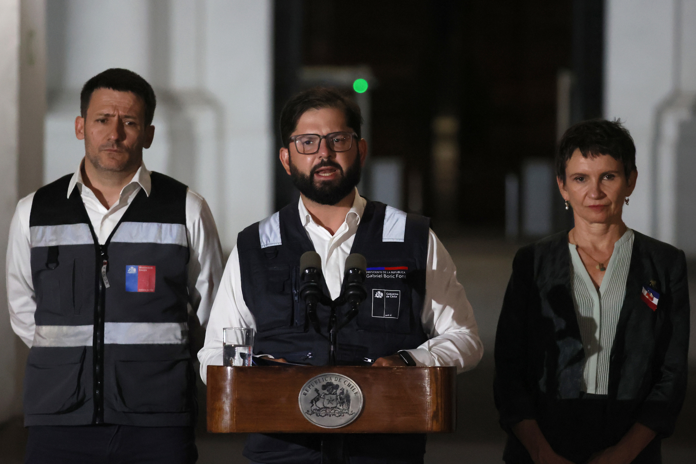 Gobierno realiza punto de prensa por corte de luz 25/2/2025 Santiago 25 de febrero 2025.
El Presidente de la Republica, Gabriel Boric realiza un punto de pre...