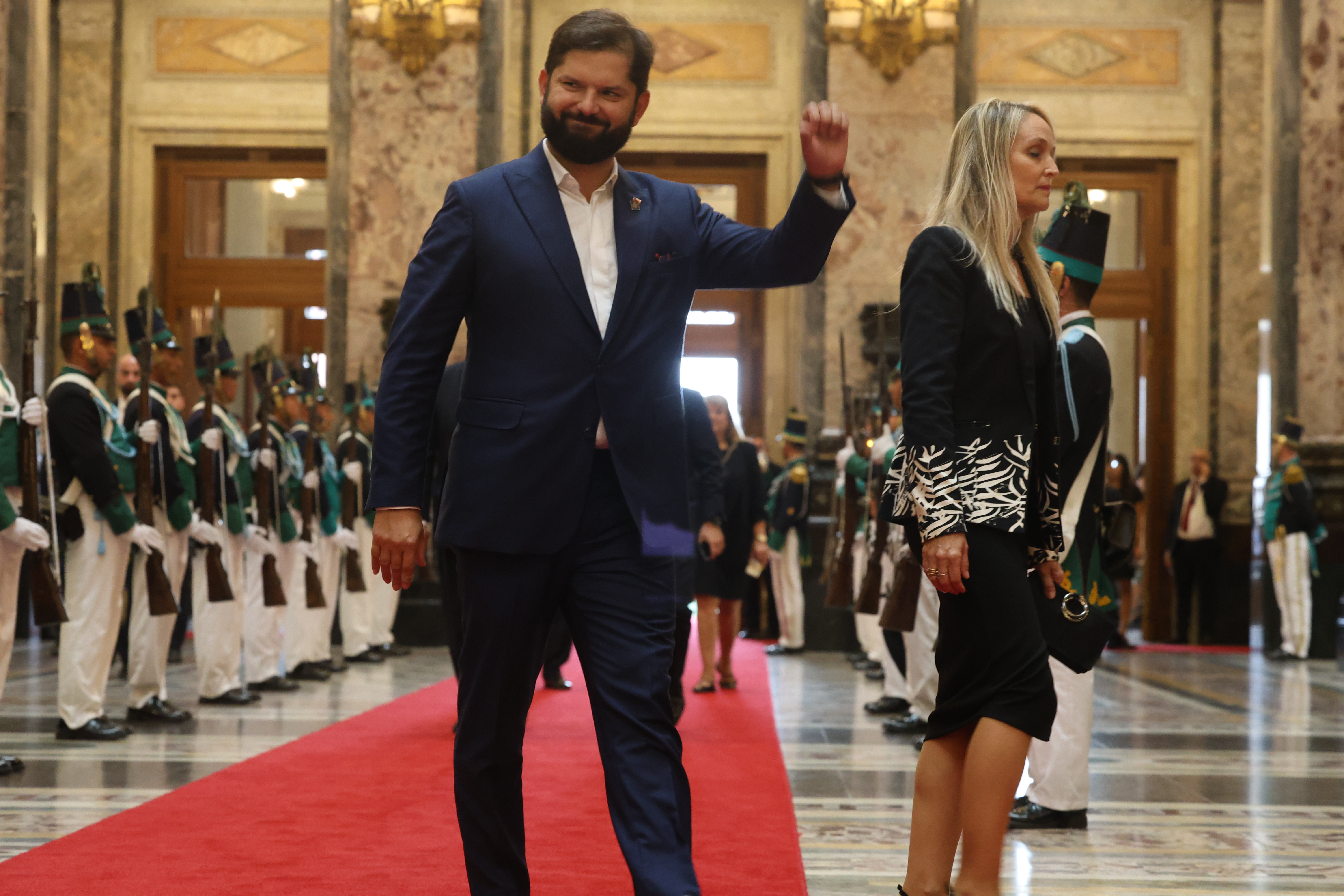 Frente Amplio Leader Assumes Presidency with Pledge to Tackle Social Challenges Montevideo, Uruguay – March 01, 2025: Yamandú Orsi is sworn in as Uruguay’s new president, m...