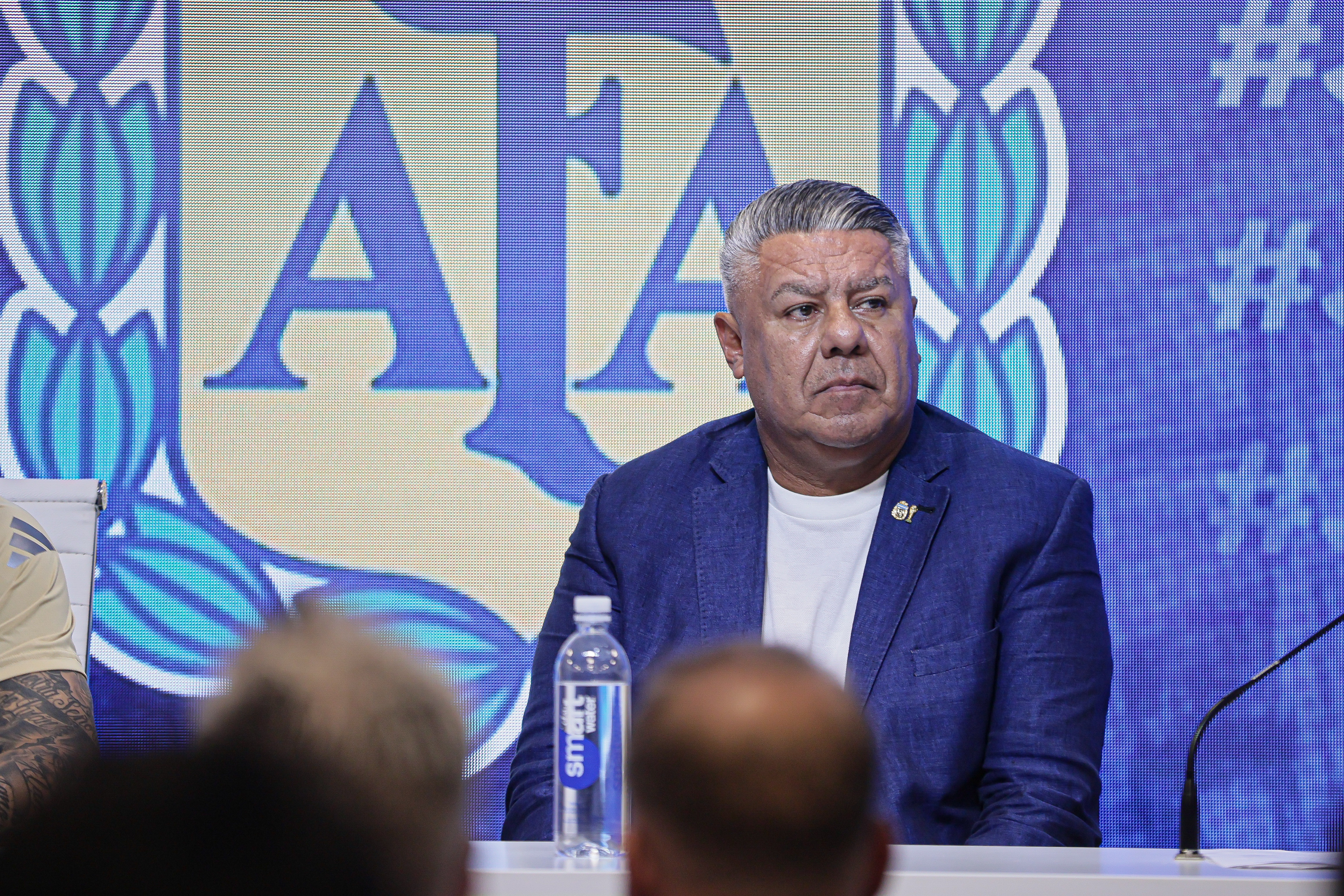 Lautaro Martínez, Claudio Tapia, Germán Pezzella, and Lionel Scaloni Hold Press Conference Ahead of Argentina’s Training Buenos Aires, Argentina – March 18, 2025: Argentina national team captain Lautaro Martínez, AF...
